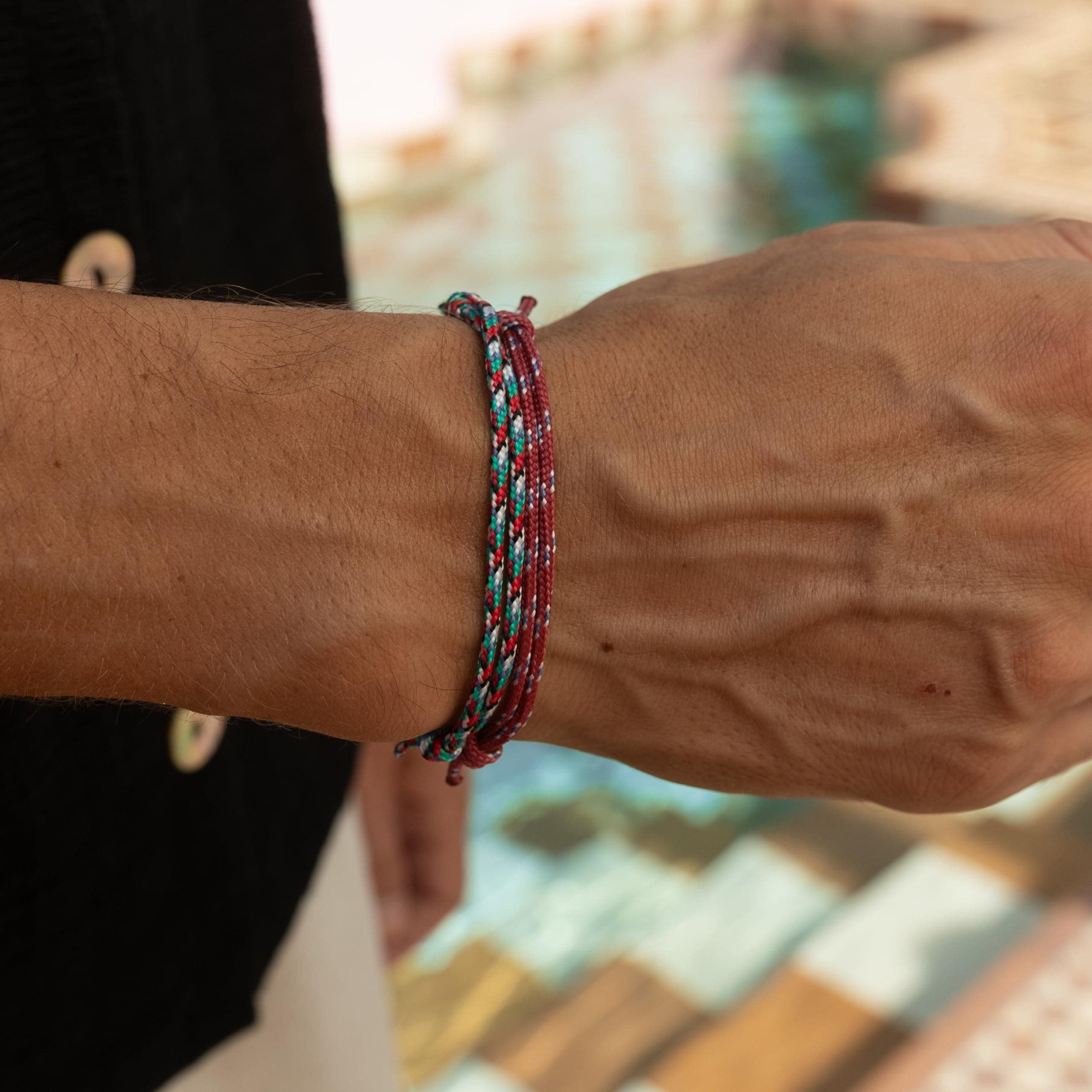 Made by Nami Armband Set Herren & Damen 2x Segeltau Armband Handgemacht (2), Maritimes Minimalistisches Armband 100% Wasserfest & verstellbar
