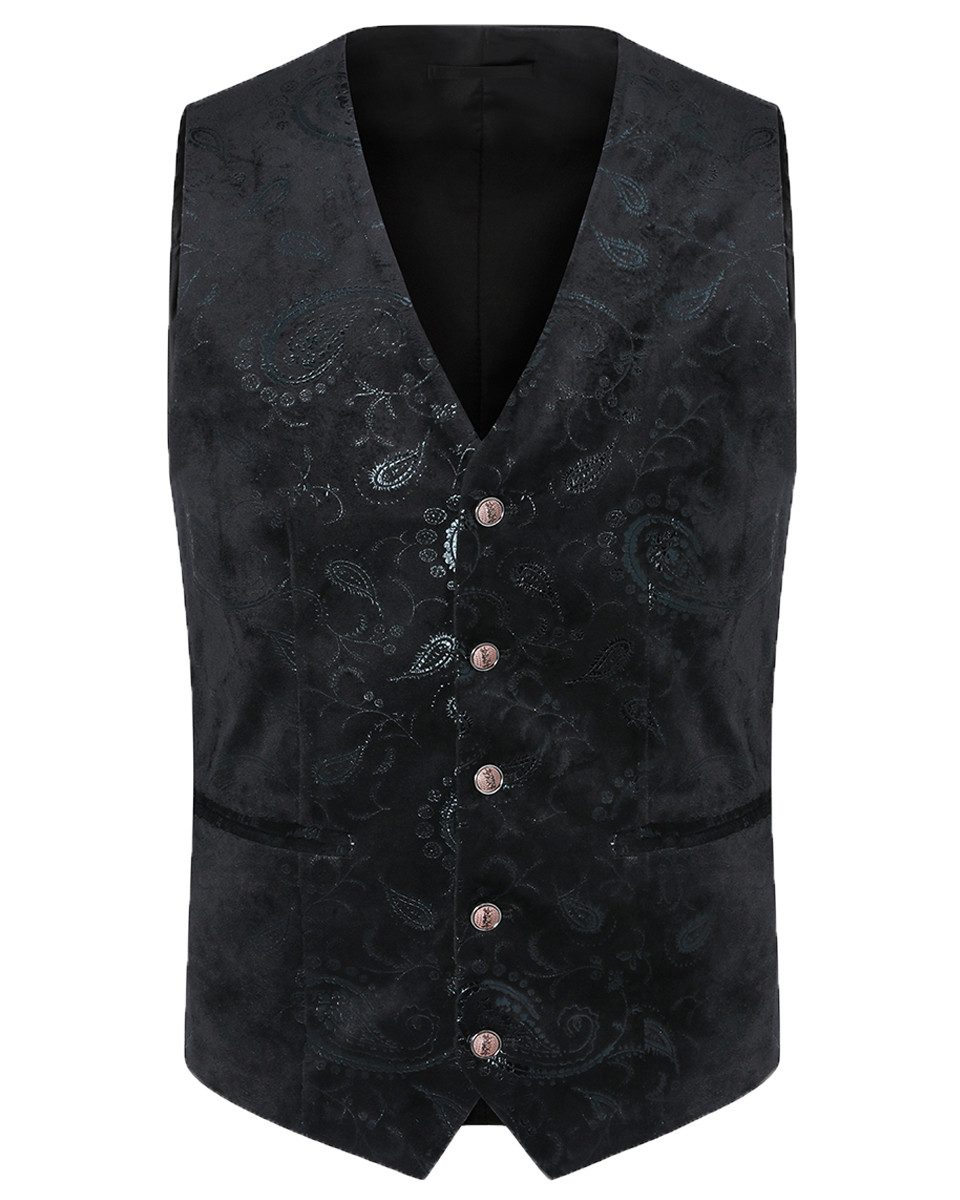 Anzugweste Herren Mit Blumenstickerei - Elegante Business Weste Für Hochzeit & Party