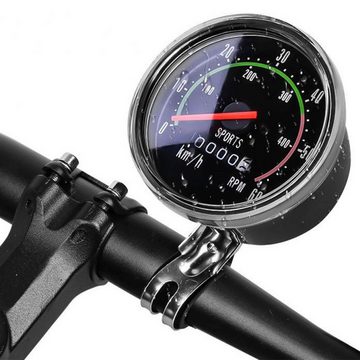 Retoo Fahrradcomputer Fahrrad Tacho Mechanisch Tachometer Analog Kilometerzähler Vintage (Set, Analoger Fahrradcomputer,Verbindungskabel, Messwerk), Perfekte Ablesbarkeit, Analoger Fahrradcomputer, Extrem genaue Daten