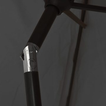 vidaXL Balkonsichtschutz Sonnenschirm mit Metall-Mast 300 x 200 cm Anthrazit