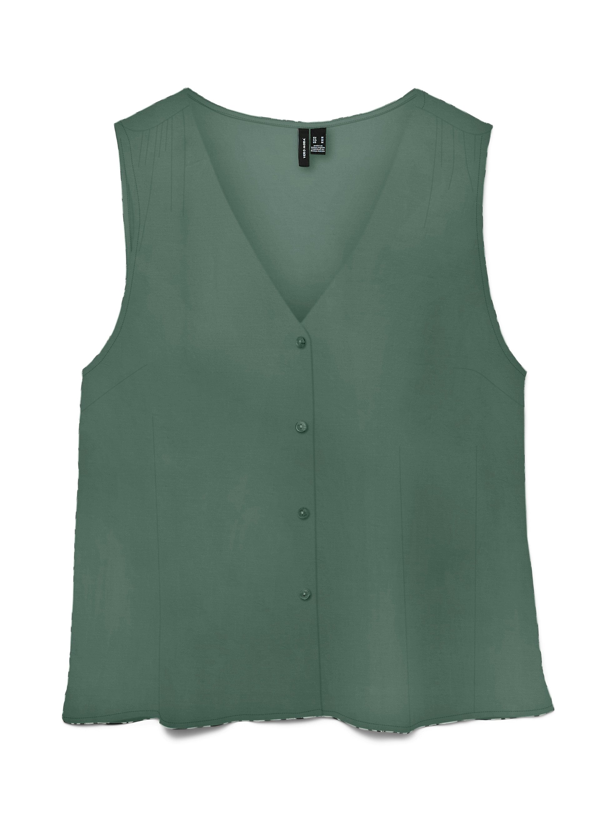 Vero Moda Shirttop VMMENNY SL V-NECK TOP WVN GA Viskose, regular fit