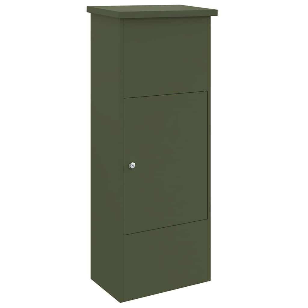 vidaXL Briefkasten Paketdrop-Box Olivgrün 44,5 x 29 x 110,5 cm Stahl (1-St)