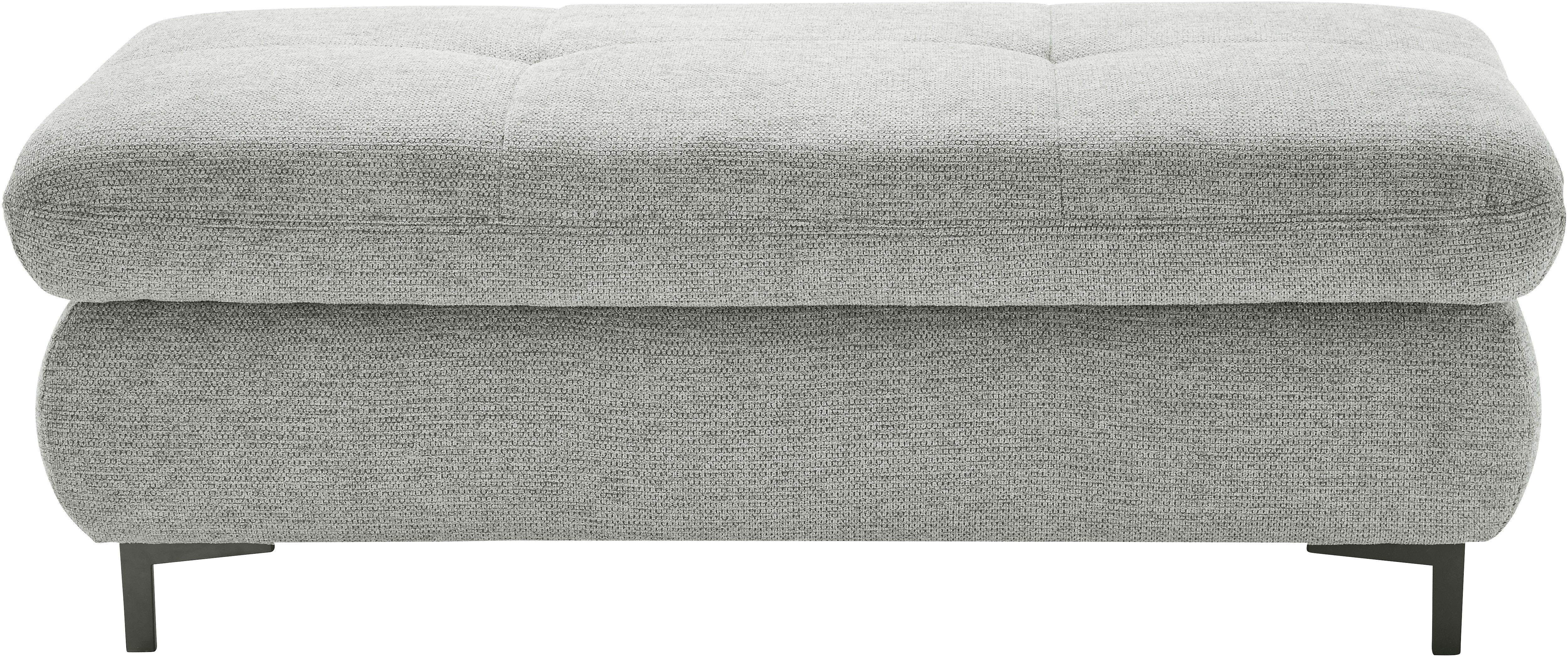 set one by Musterring Hocker SO 3400, Metallfuß schwarz, verschiedene Farben, Aufklappfunktion, B129 x T64cm
