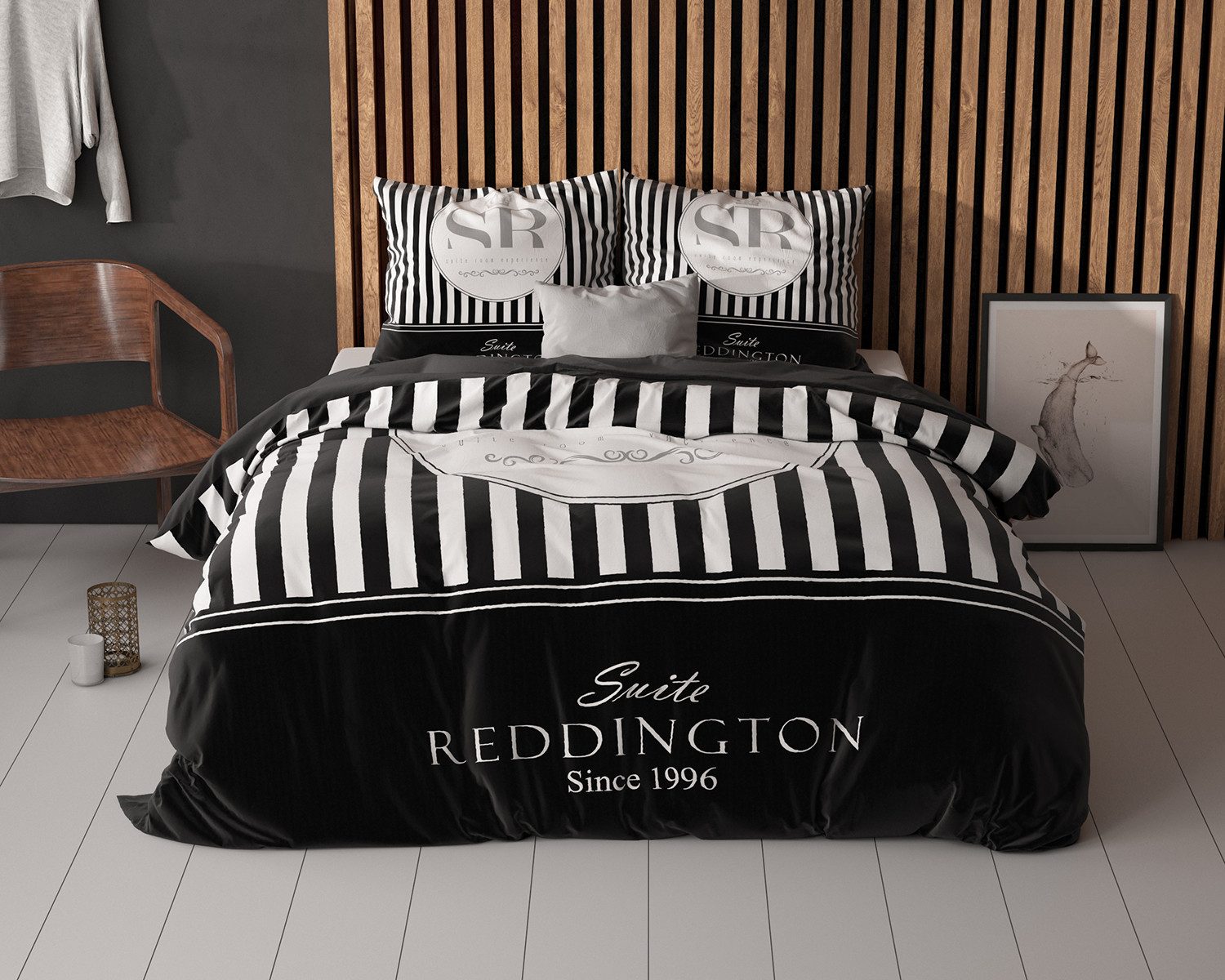 Sitheim-Europe Bettwäsche Reddington Schwarz Bettbezug, 3 teilig
