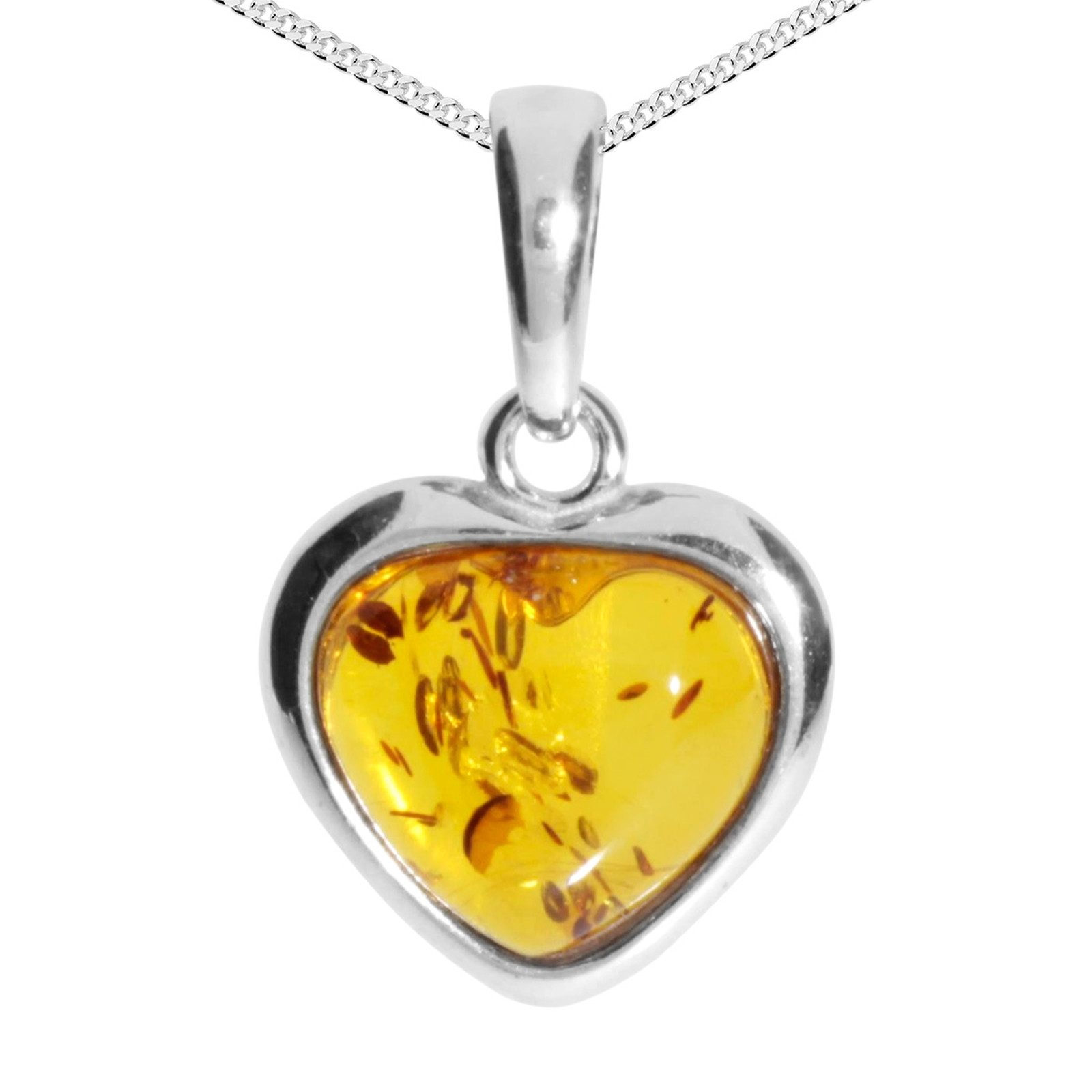 Kette mit Anhänger Ostsee-Schmuck Kette mit Anhänger Herz 13 mm