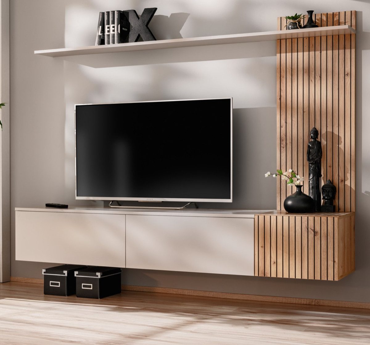 Inn.Furn Wohnwand Madina, (Fernsehschrank in Sand günstig online kaufen
