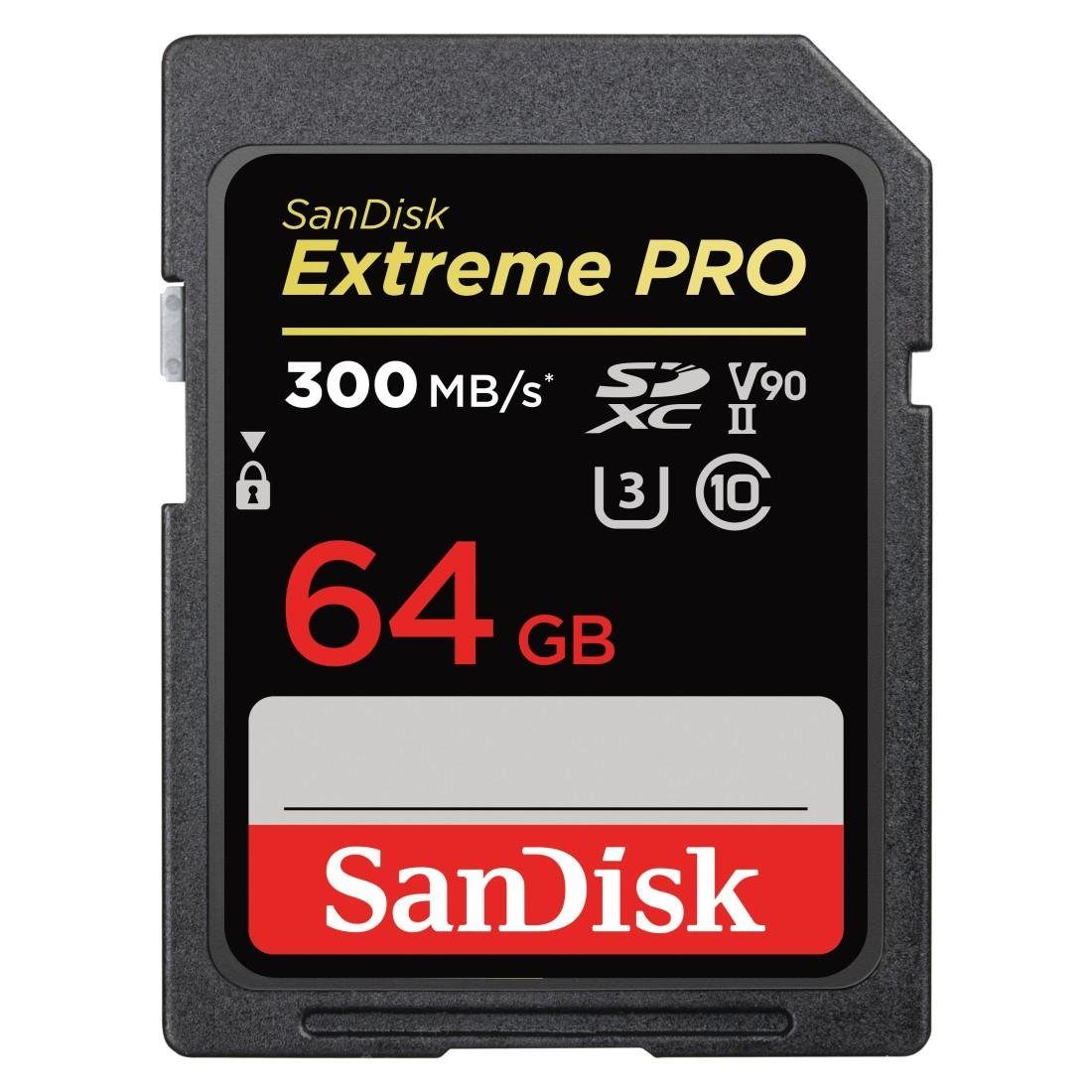 Sandisk Extreme Pro Speicherkarte (64 GB, UHS-I Class 10, 300 MB/s Lesegeschwindigkeit)