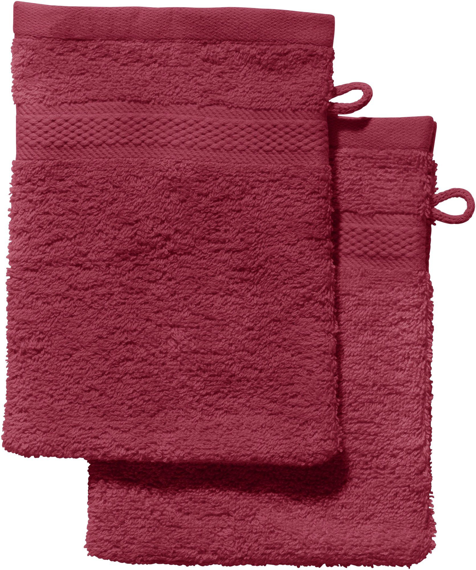 REDBEST Waschhandschuh Waschhandschuh "Chicago" 2er-Pack, Frottier, Walk-Frottier Uni