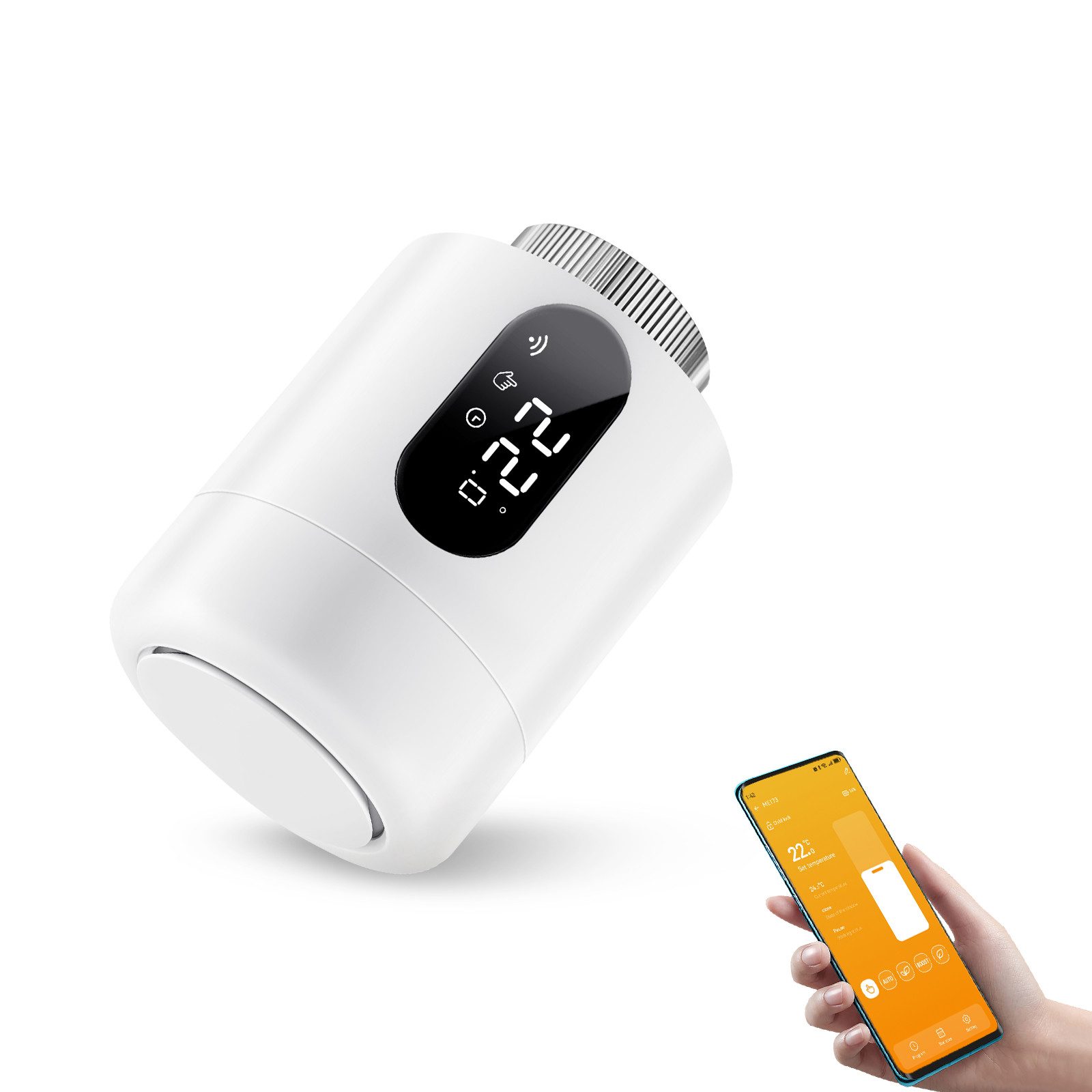 CONENTOOL Heizkörperthermostat Intelligentes Heizkörper-Thermostat, Kindersicherung, Frostschutz, energiesparend, Smartlife APP