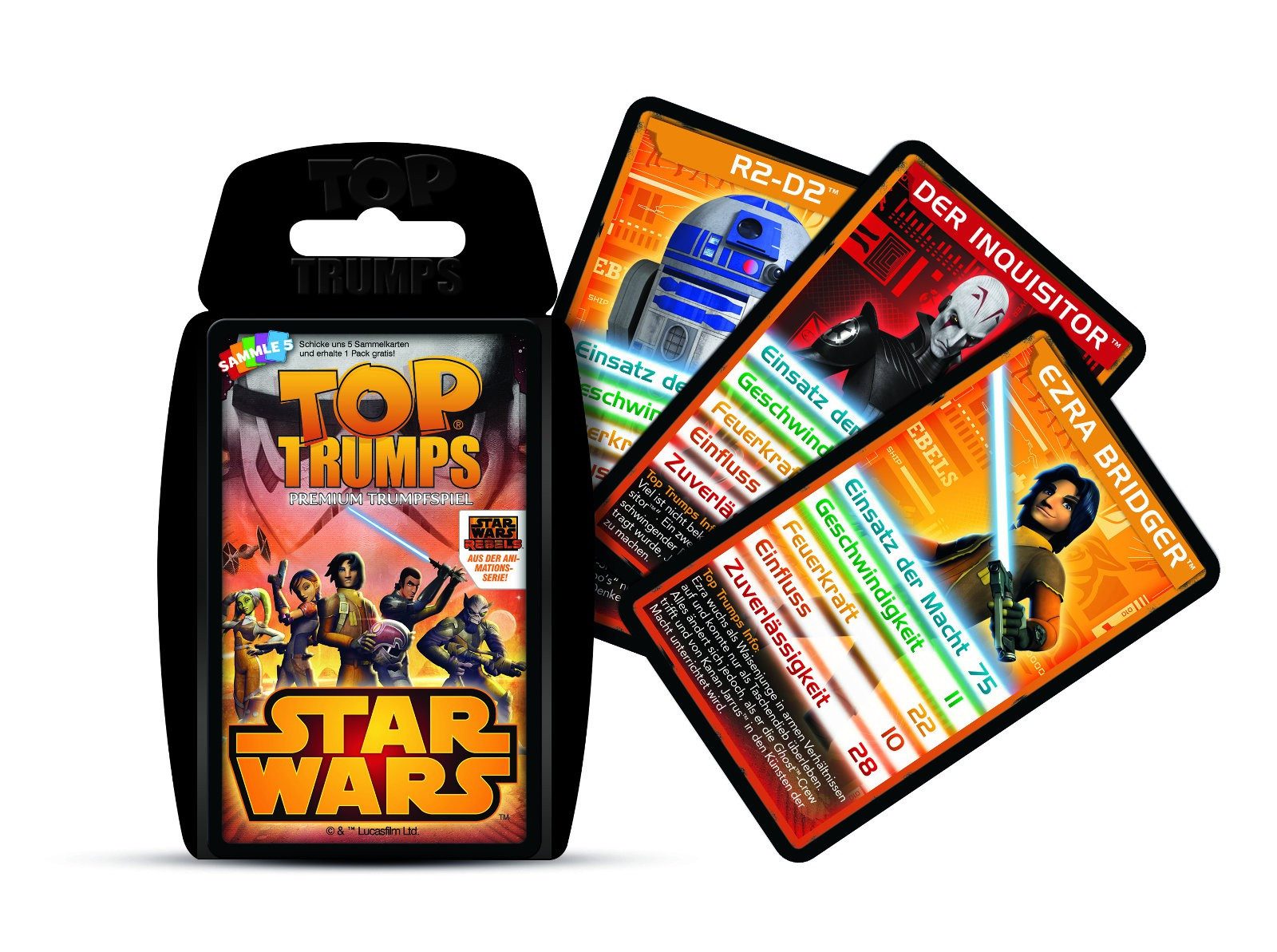 Winning Moves Spiel Top Trumps - Star Wars Rebels, Quartett