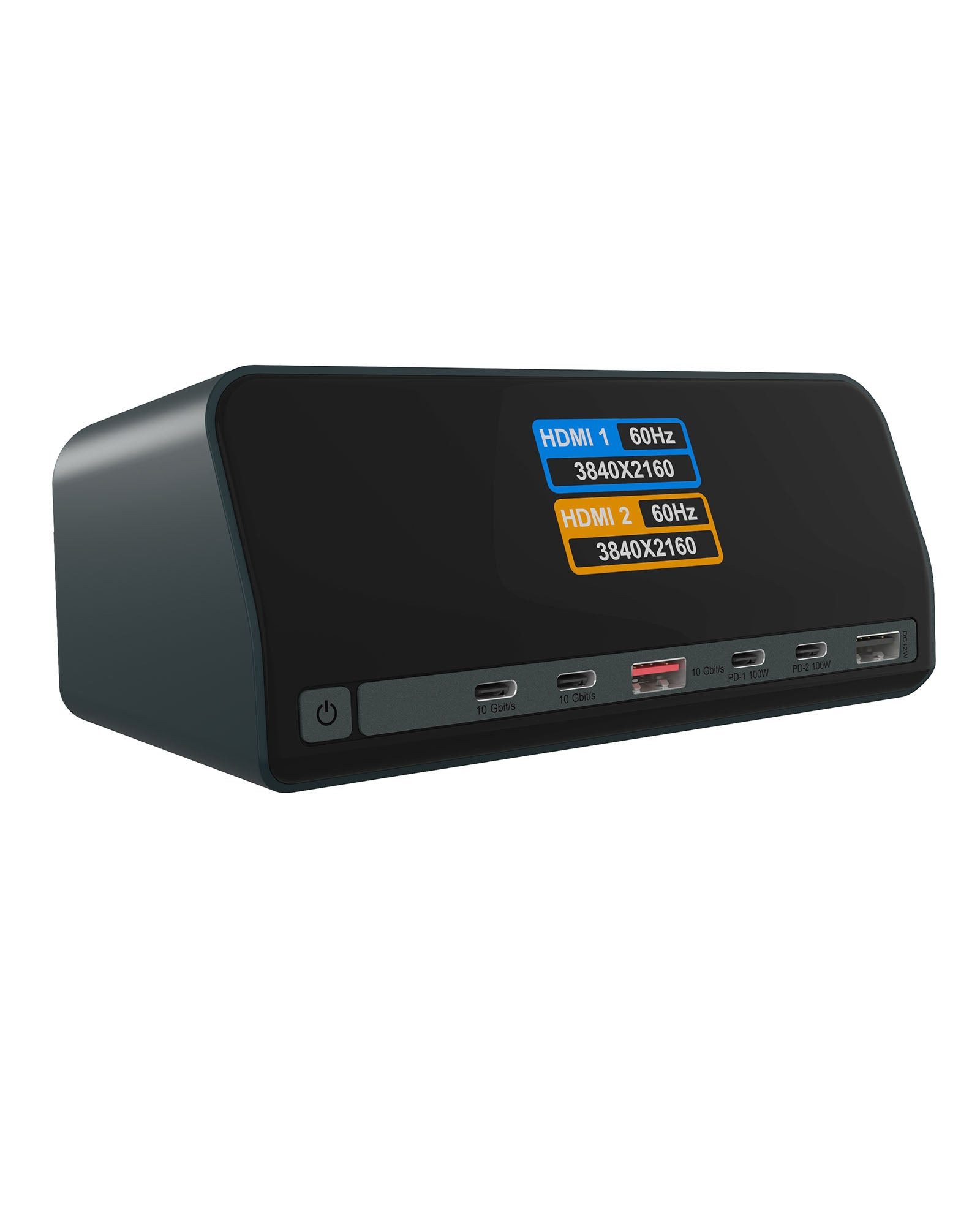 ICY BOX Laptop-Dockingstation Heart Dock 2300, 11-in-1 DockingStation mit zwei Videoausgängen und...