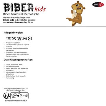 Bettwäsche Biber Kids Kinder Bettgarnitur Reißverschluss 135x200cm Ritter, CelinaTex, Baumwolle, 2 teilig