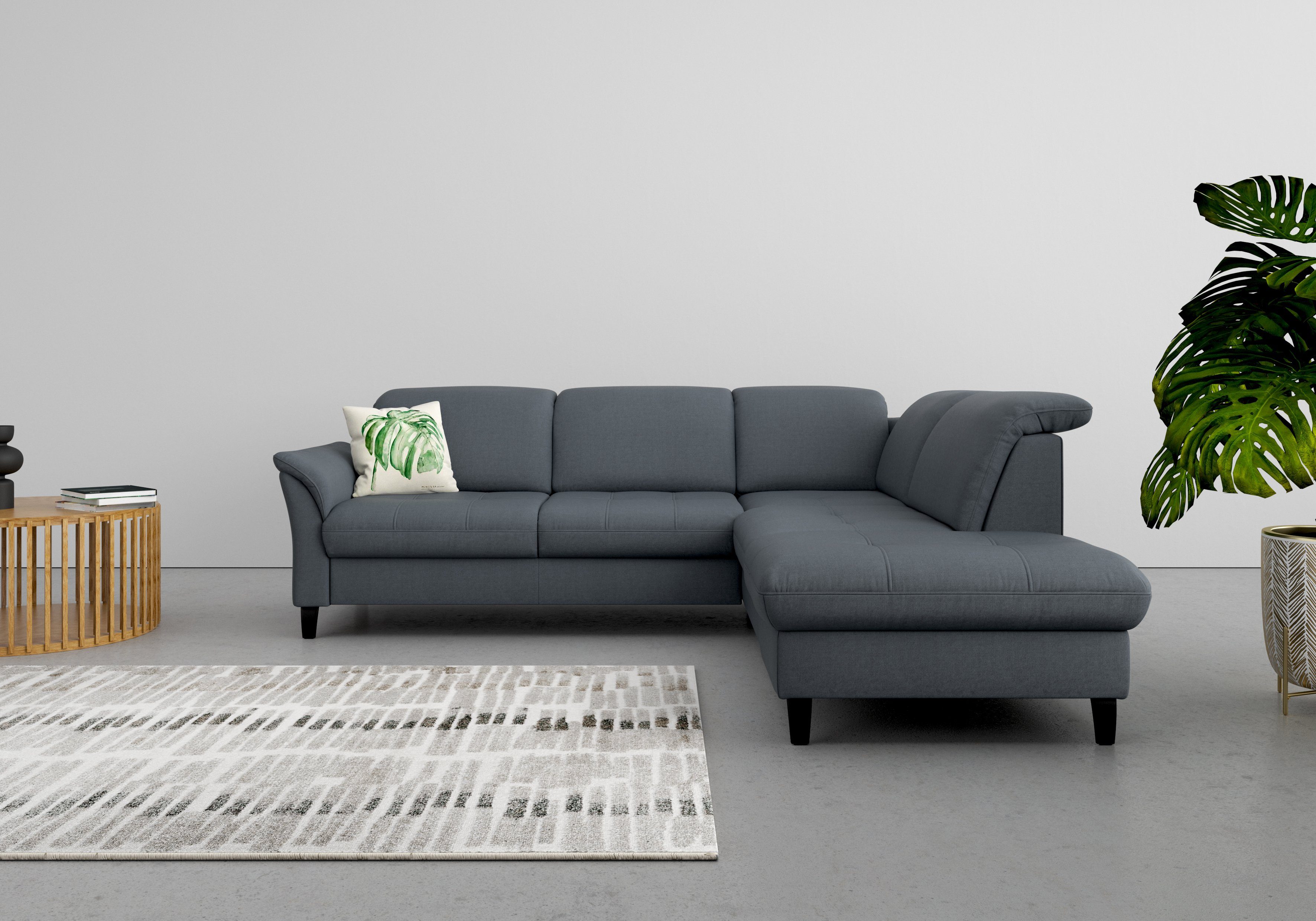 sit&more Bettfunktion Ecksofa wahlweise Maggiore, und Stauraum mit Kopfteilverstellung,