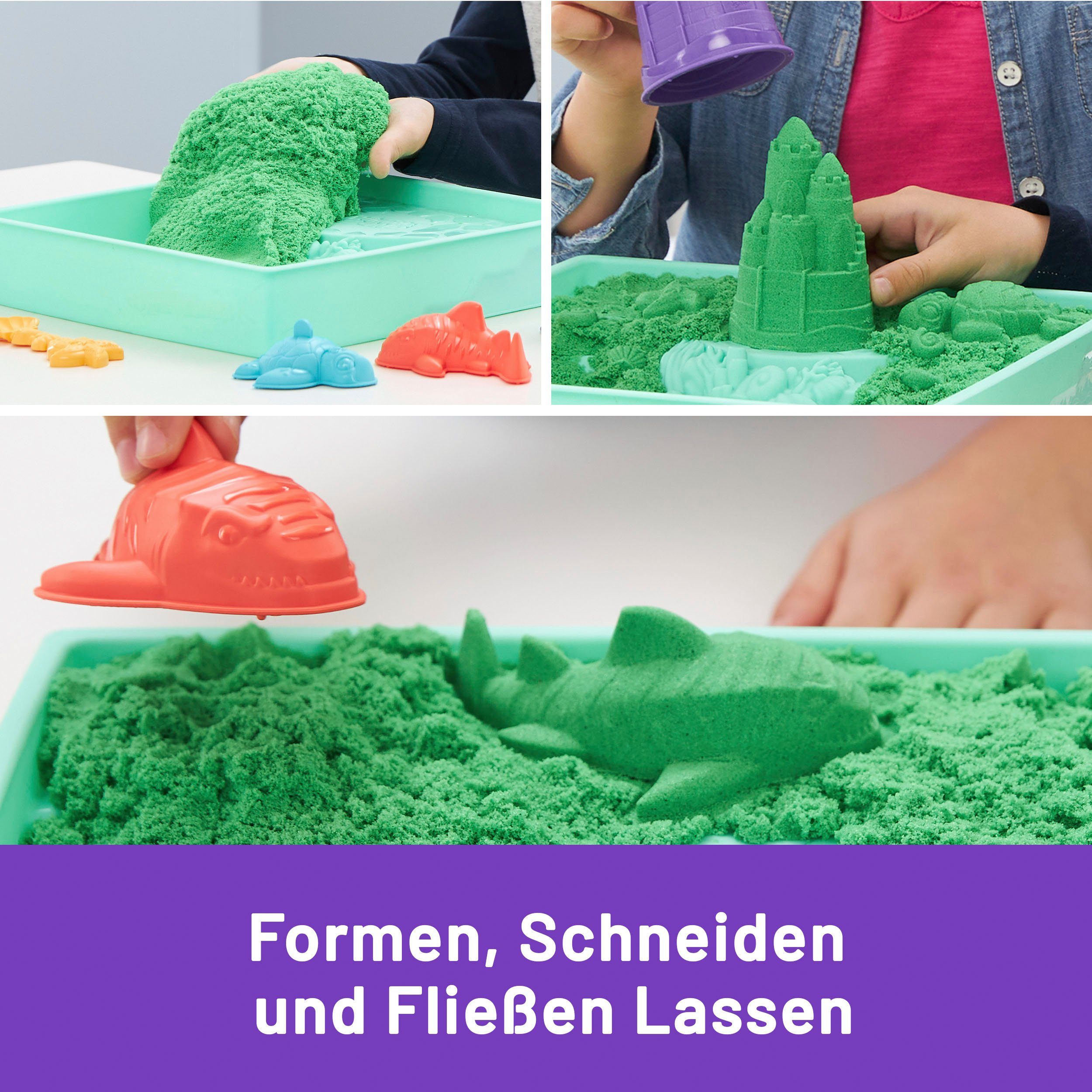 Spin Master Kreativset Kinetic Sand - Box 454 g - Grün – Bild 4 von 5