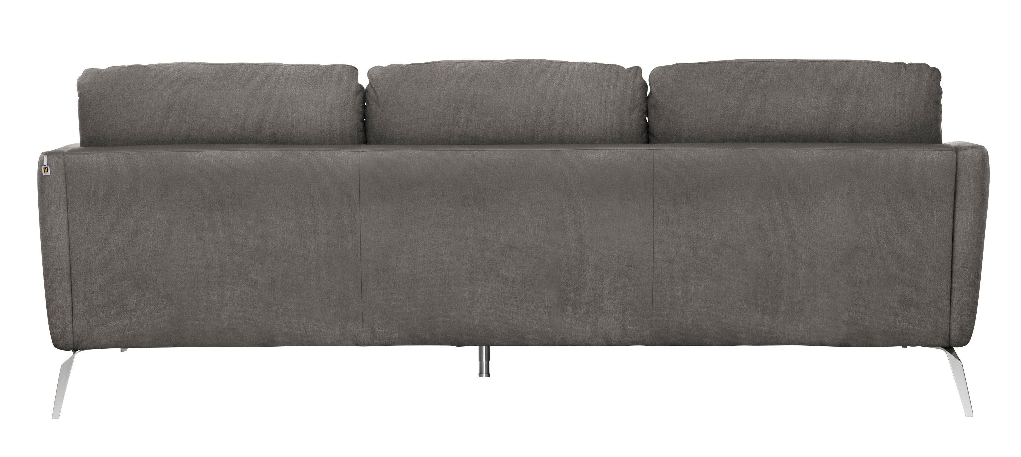 softy, dekorativer Chrom Füße Heftung Big-Sofa W.SCHILLIG Sitz, im glänzend mit