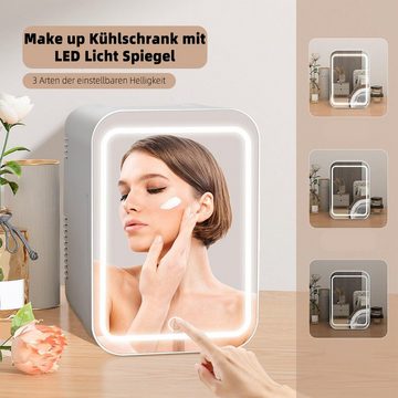 Welikera Schminkschrank Mini Kosmetik Kühlschrank,4L Tragbarer Autokühlschrank mit LED-Licht