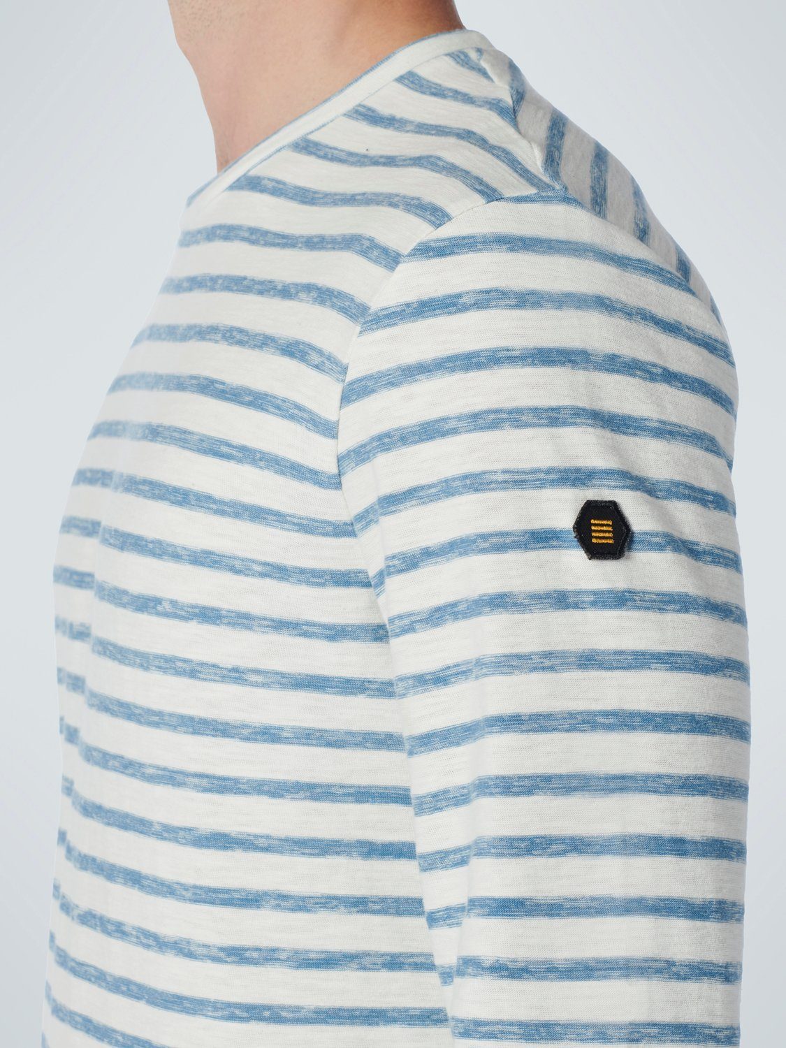 T-Shirt NO (1-tlg) Long Sleeve Crewneck EXCESS Langarmshirt Stripe