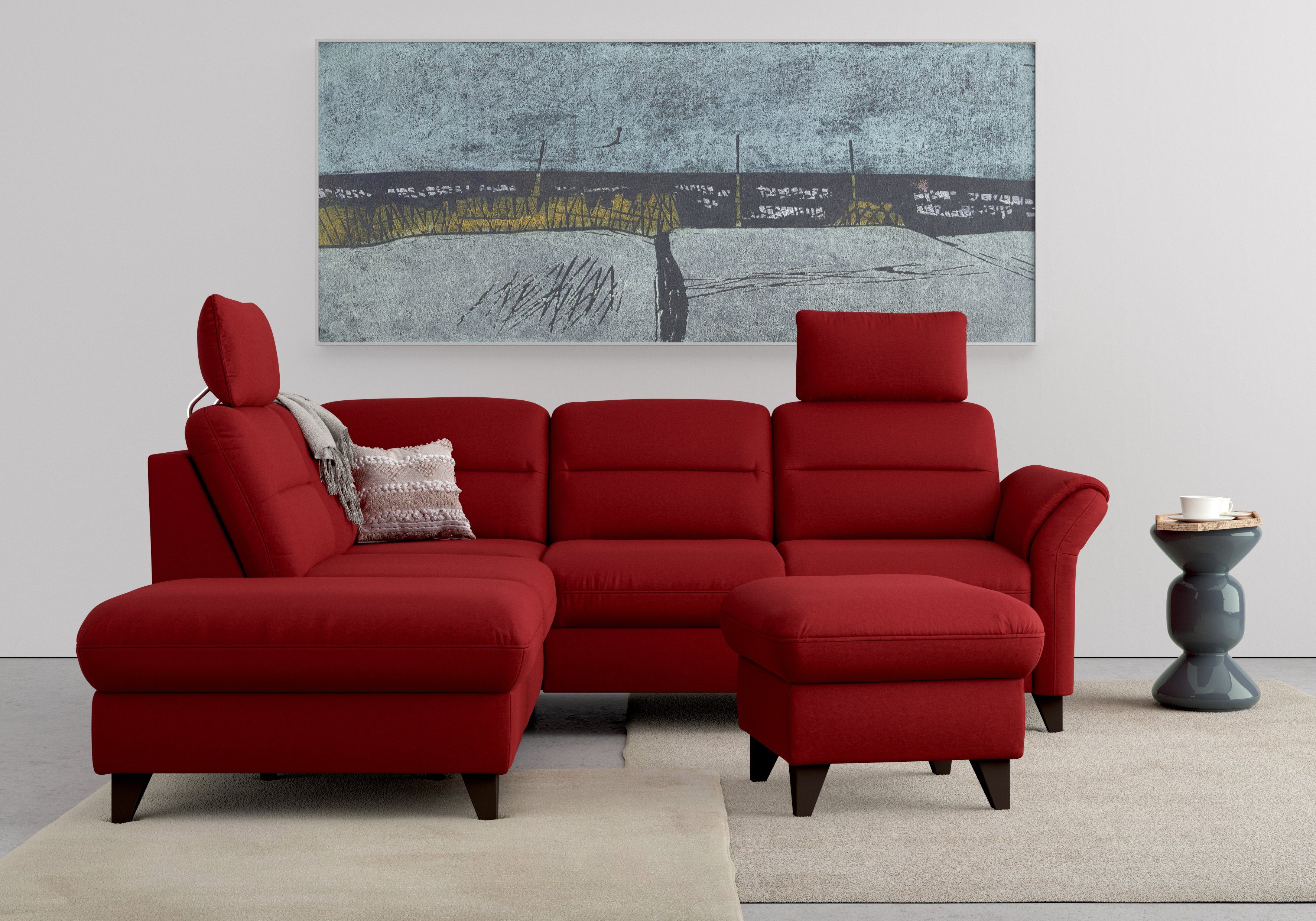 sit&more Ecksofa Mellum L-Form, Federkern, wahlweise mit Bettfunktion, Stauraum und Armteilfunktion