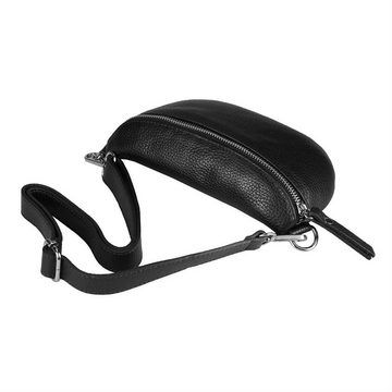 ITALYSHOP24 Bauchtasche Made in Italy Damen Leder Gürteltasche Hüfttasche Brusttasche Bodybag (Spar-Set aus einer Tasche mit dem Ledergurt), Handytasche