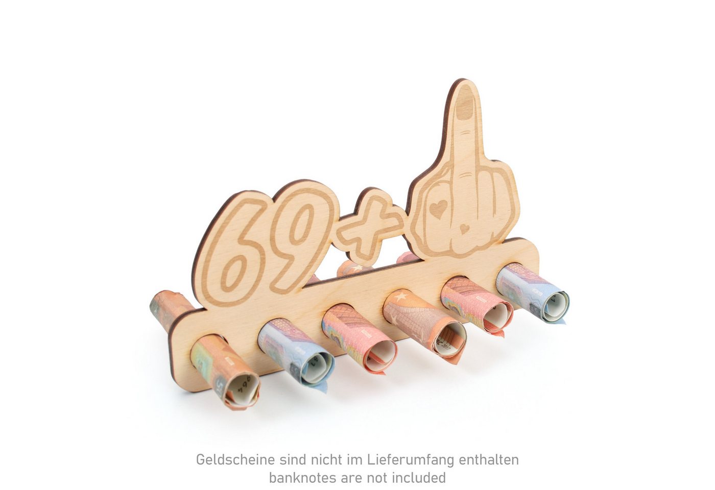 Thumbnail - Kreative Feder Glückwunschkarte Geldgeschenk zum 16. - 85. Geburtstag für Frauen, Origineller Wunscherfüller „Mittelfing...