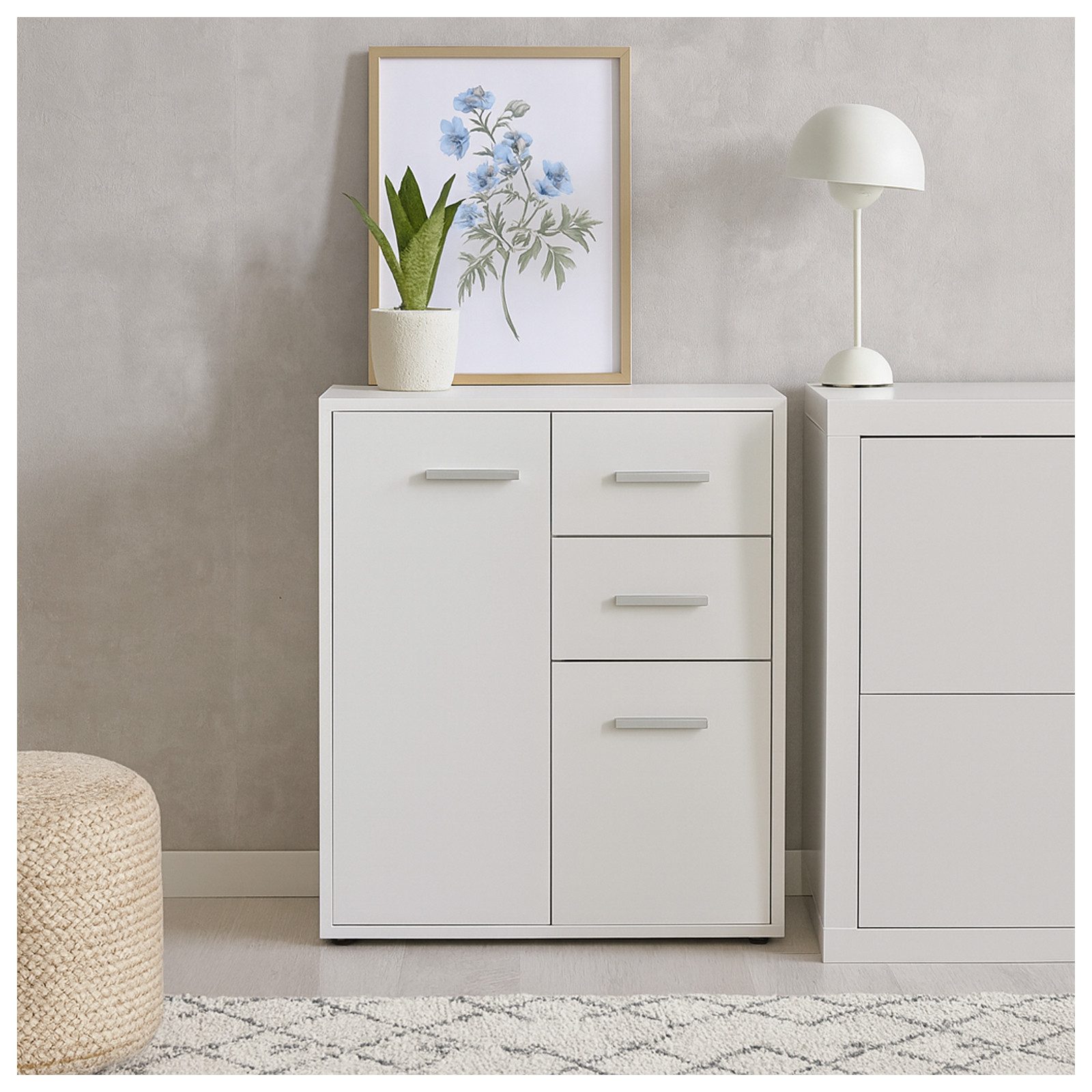 HTI-Living Sideboard Kommode mit 2 Schubladen Nina Weiß (Stück, 1 St., 1 Ko günstig online kaufen