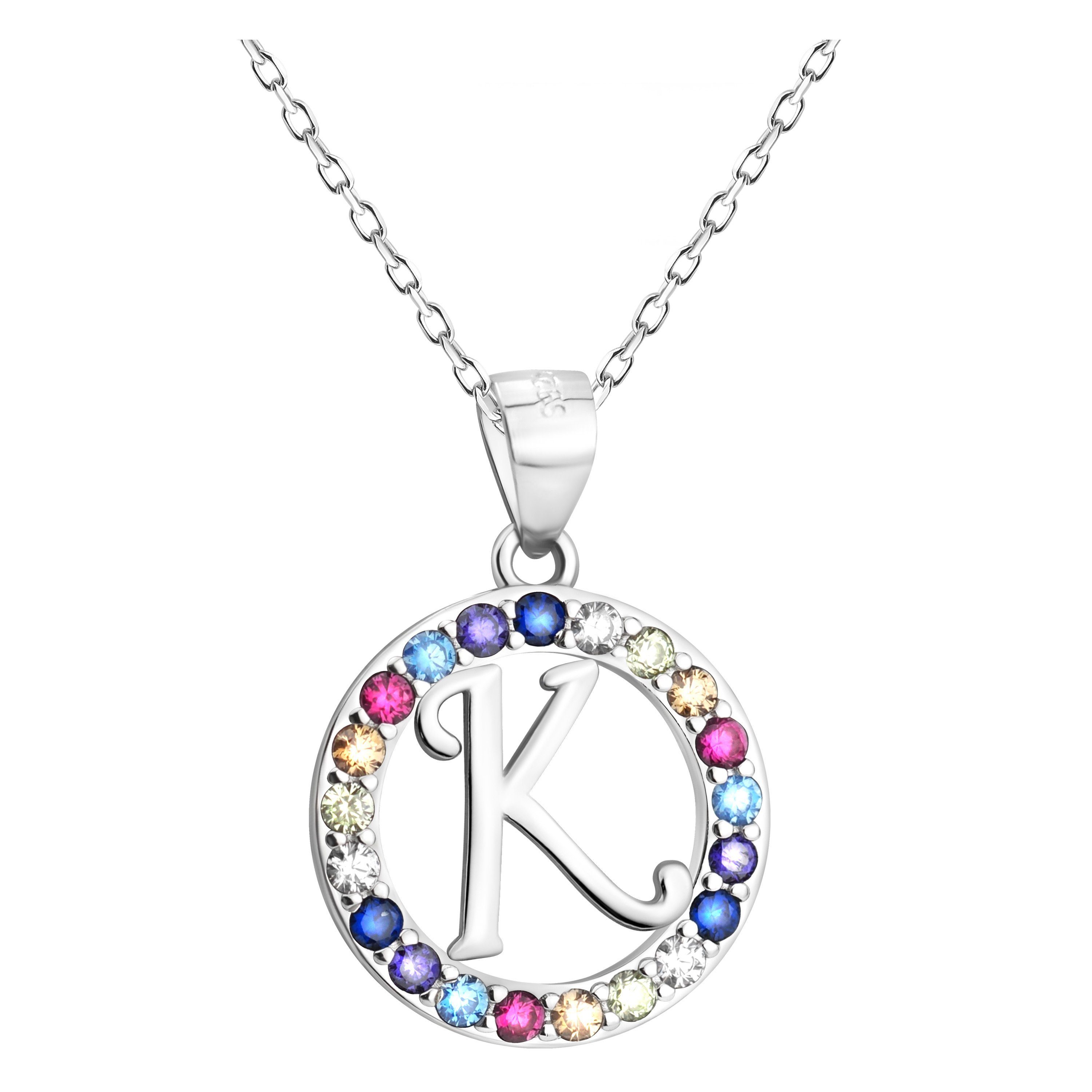 Sofia Milani Kette mit Anhänger Buchstabe K, 925 Silber Damen Schmuck - N05 günstig online kaufen