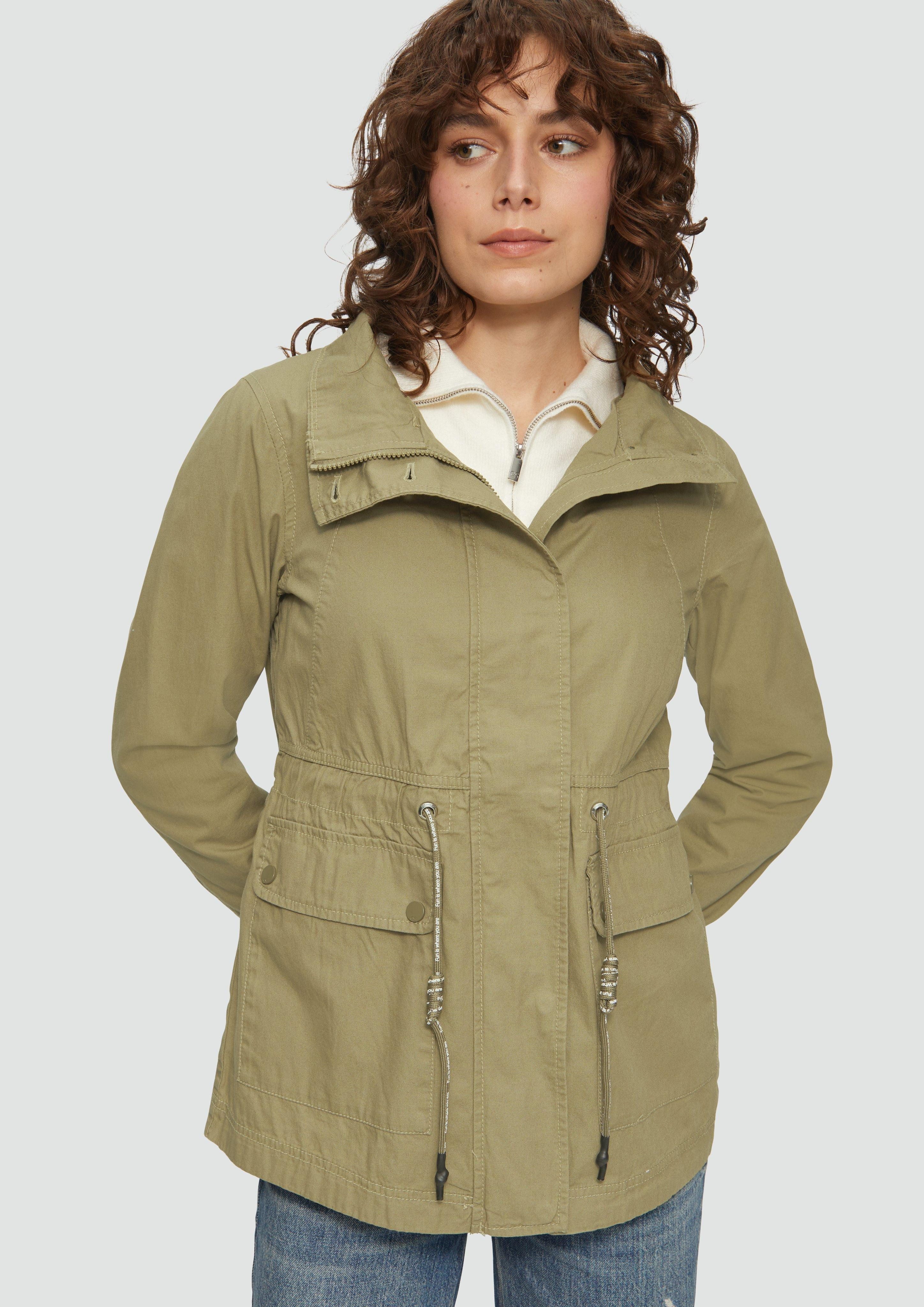 QS Outdoorjacke Baumwolljacke mit Tunnelzug in günstig online kaufen