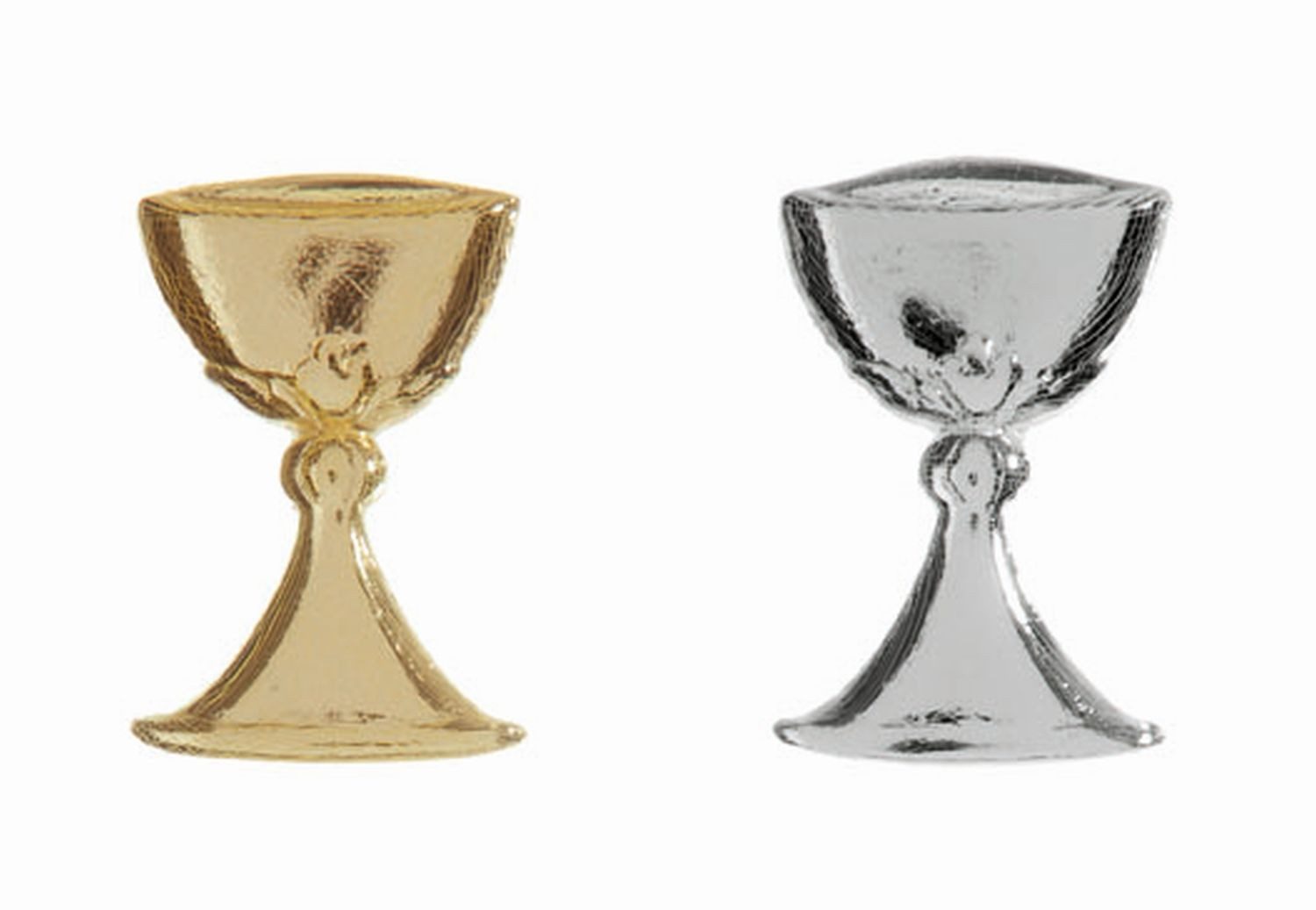 INNA-Glas Stumpenkerze Wachsverzierung Kelch ZINAIDA, Gold, 3,5x2,5cm