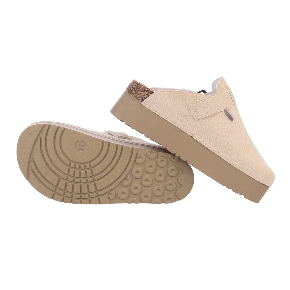 Ital-Design Damen Mules Freizeit Plateausandaletten (85698217) Flach Pantol günstig online kaufen