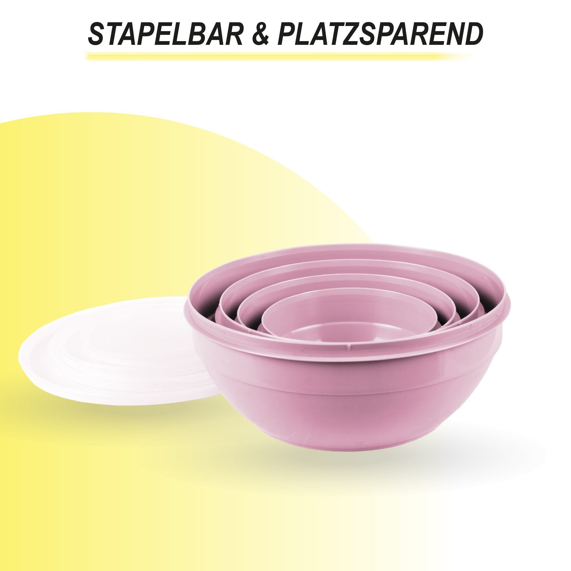 Bestlivings Frischhaltedose Set, Vorratsdosen rund mit Deckel, (4er Set (500ml - 2,5L), Lebensmittelbehälter mikrowellen u. spülmaschinenfest, gefriertauglich – Bild 4 von 5