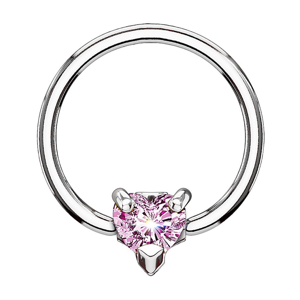 Nasenpiercing BCR Tragus Septum Piercing Klemmring Kristall Herz