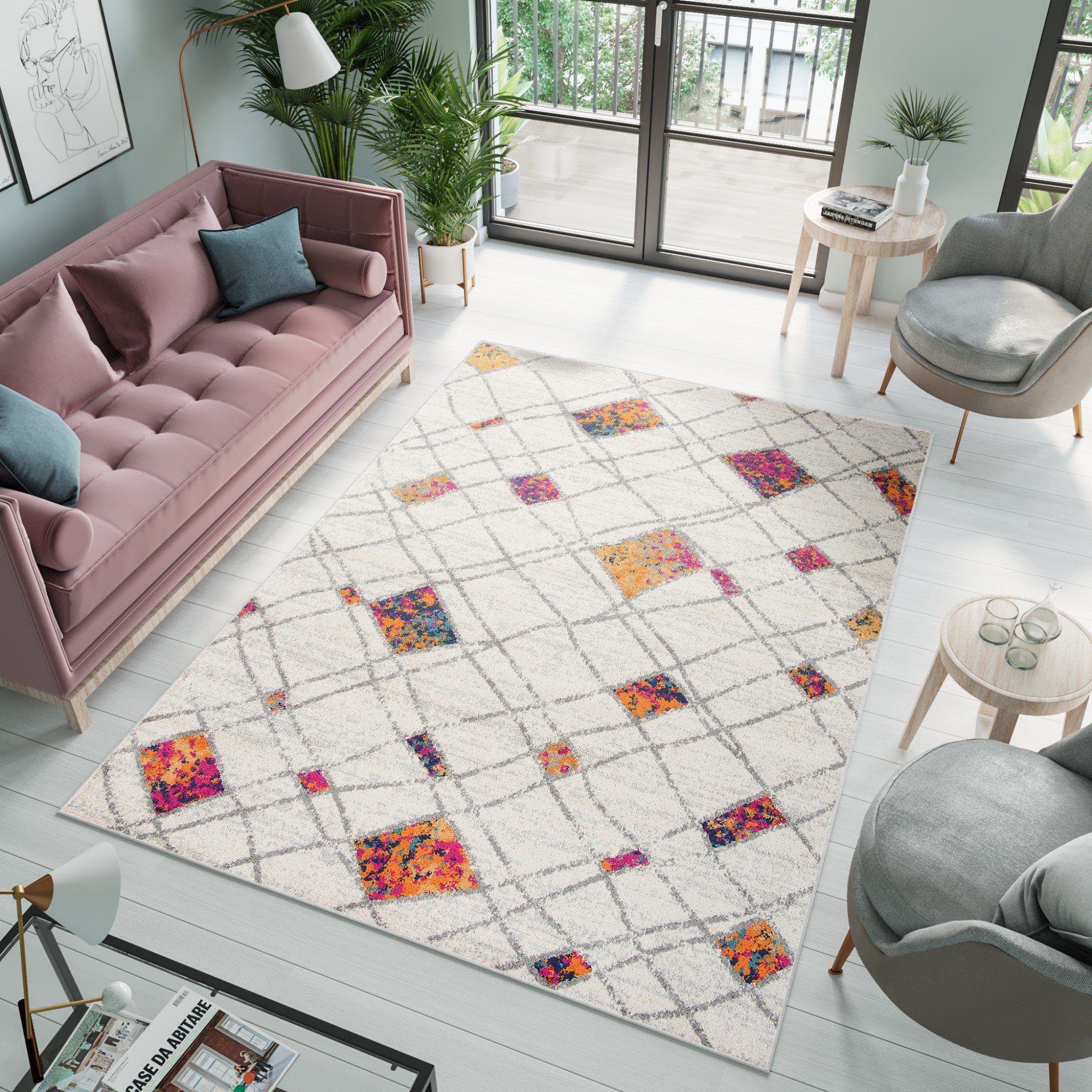 Tapiso Designteppich DENVER, rechteckig, Höhe: 8 günstig online kaufen