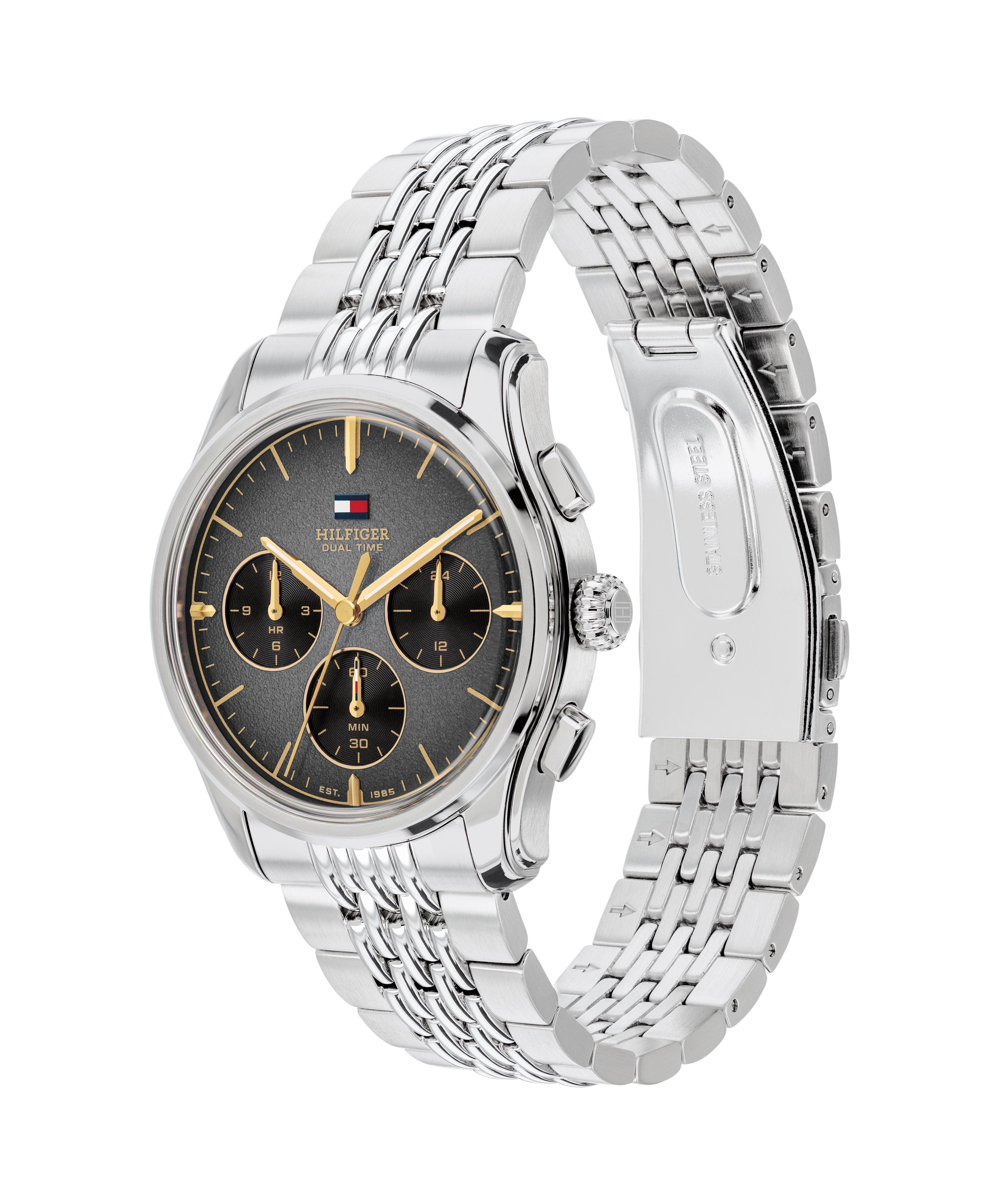 Tommy Hilfiger Multifunktionsuhr BRYANT 1710812, Quarzuhr, Armbanduhr, Damenuhr, Herrenuhr, Edelstahlarmband, analog – Bild 2 von 3