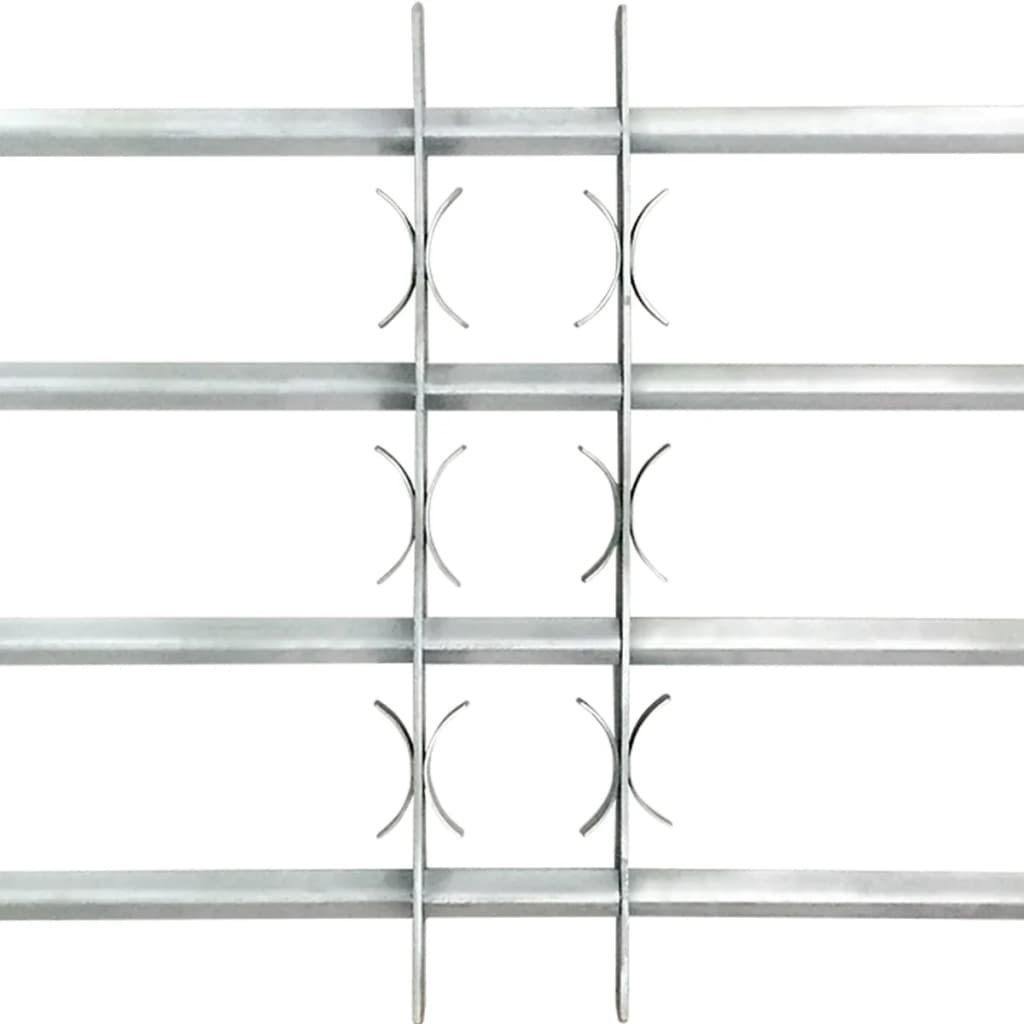 vidaXL Fenster 4 Querstäben 700-1050 mm Fenstergitter Verstellbar für Fenster Verzink