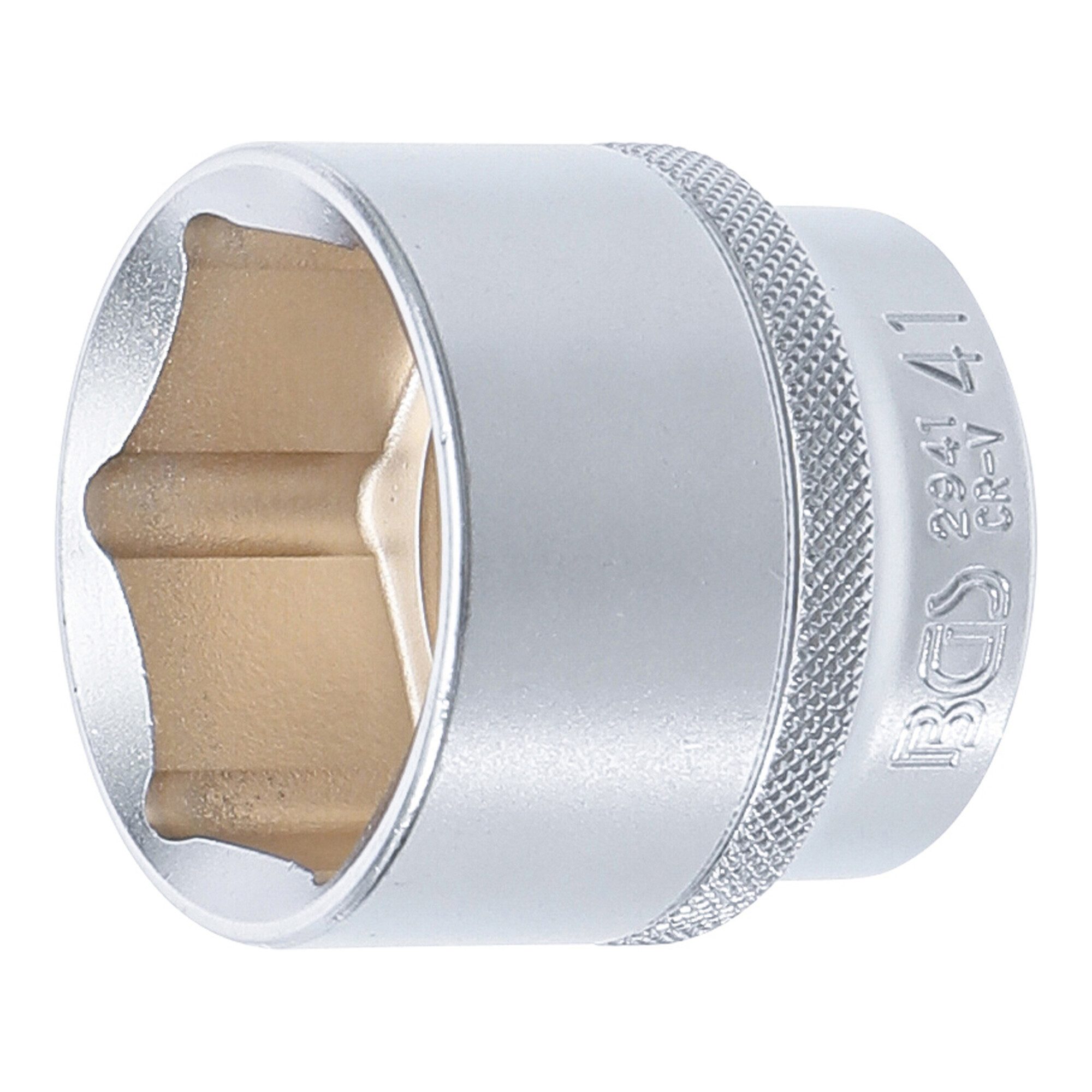 BGS technic Steckschlüssel BGS Steckschlüssel-Einsatz Sechskant Antrieb Innenvierkant 12,5 mm (1/