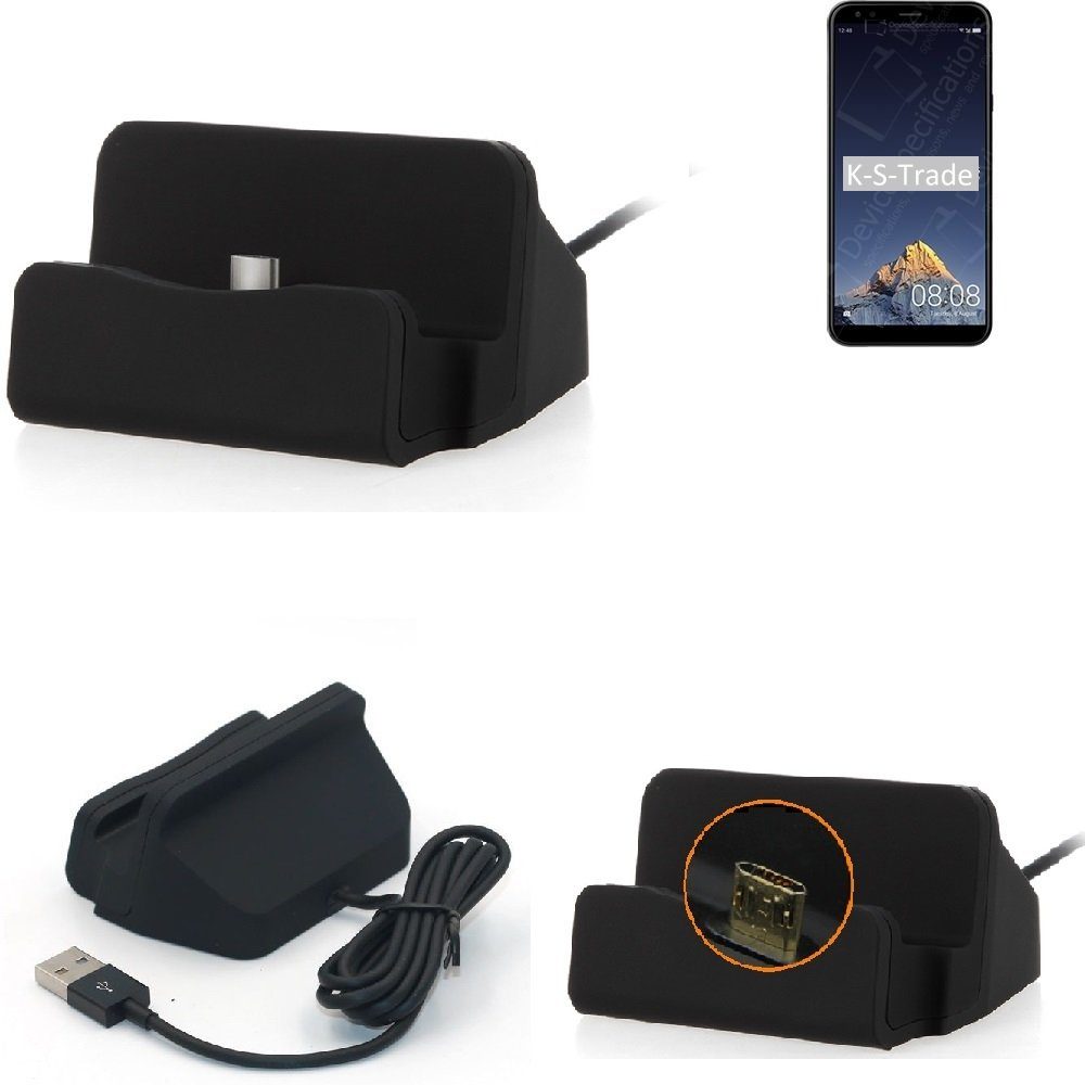 K-S-Trade Smartphone-Dockingstation für Sharp A2 Lite, Dockingstation  Docking Station Micro USB Tisch Lade Dock Ladegerät
