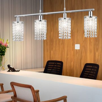 etc-shop LED-Hängeleuchte, Leuchtmittel inklusive, Warmweiß, Kristall Decken Pendel Lampe Wohn Ess Zimmer Beleuchtung