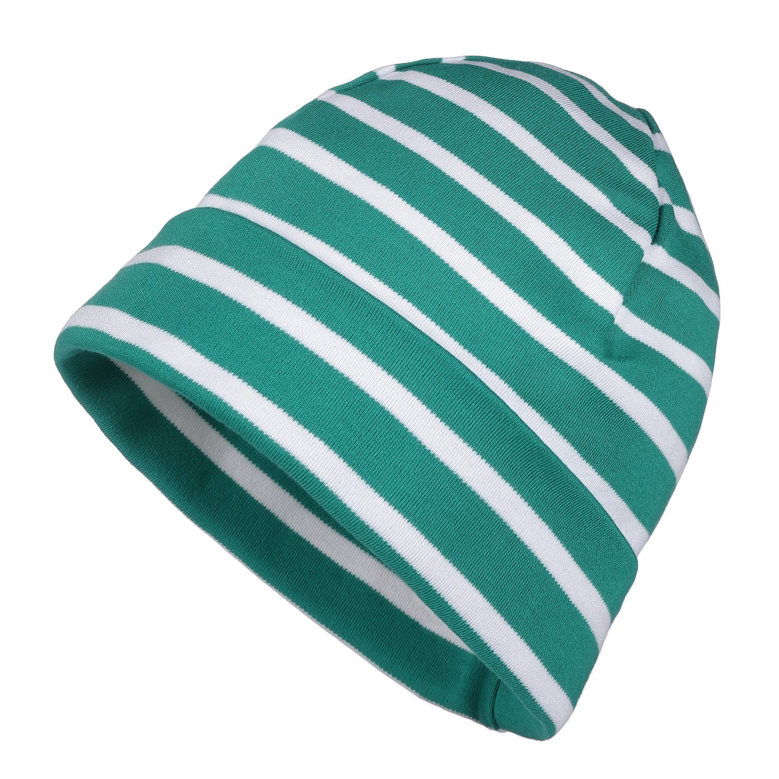 modAS Strickmütze 2530 Unisex Mütze Streifen für Kinder & Erwachsene - Ringelmütze Baumwolle