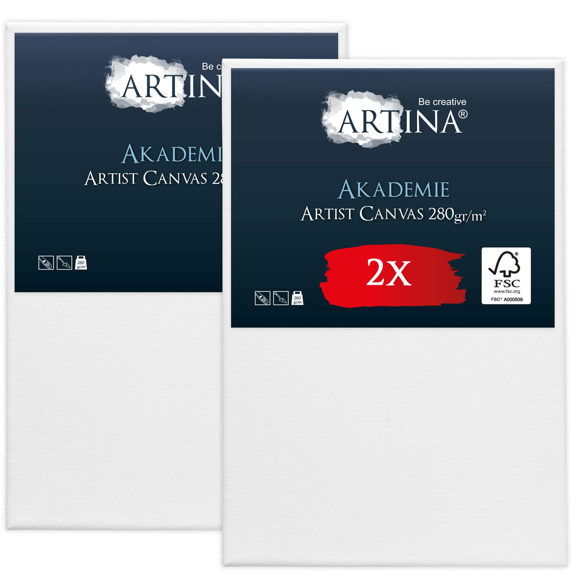 Artina Keilrahmen, 2-fach weiß vorgrundiert, säurefrei behandelt, 280g/m² günstig online kaufen