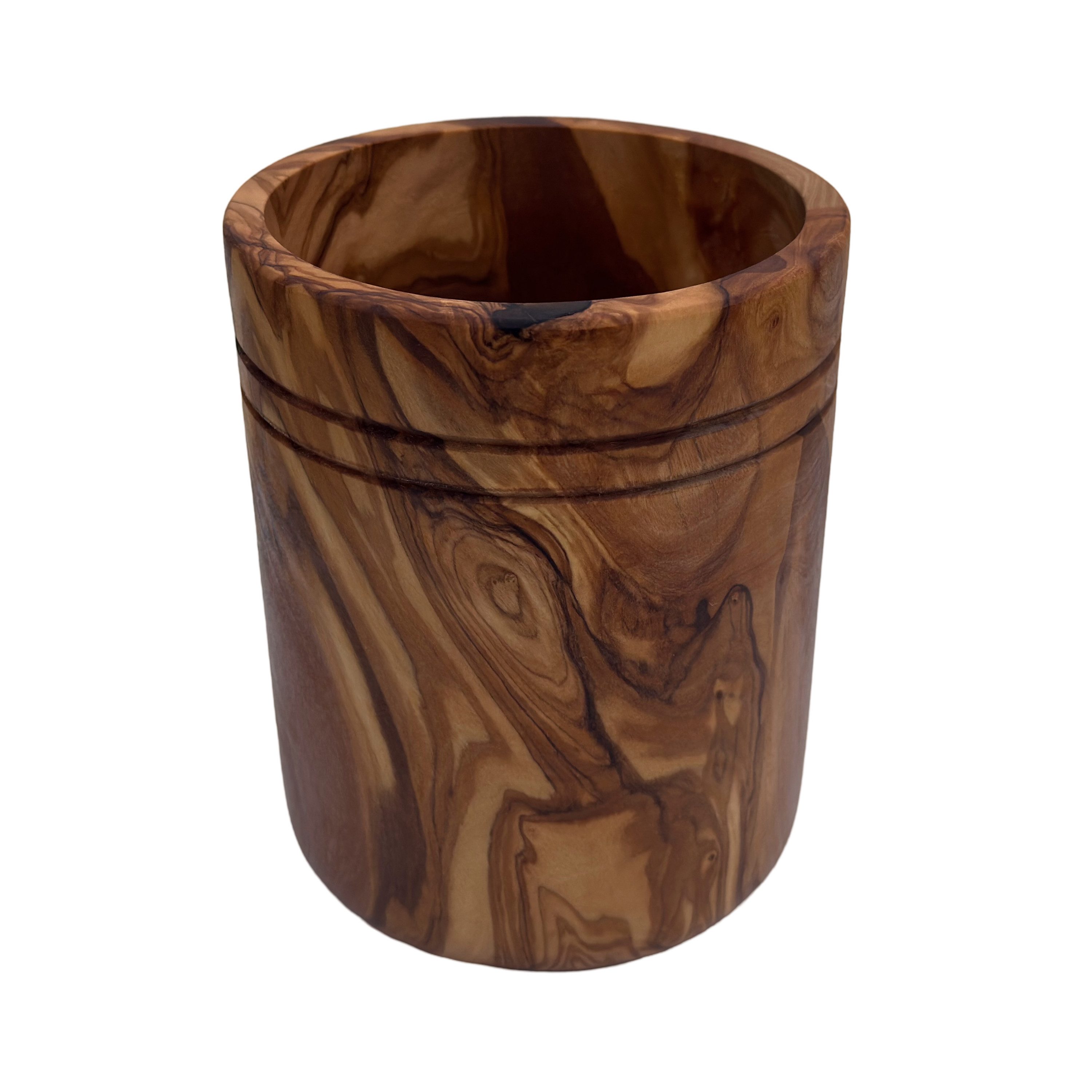 medina mood Kochbesteckhalter "Prima" 12 x 15 cm Stilvoller Küchenutensilienhalter aus Olivenholz, (1-tlg)