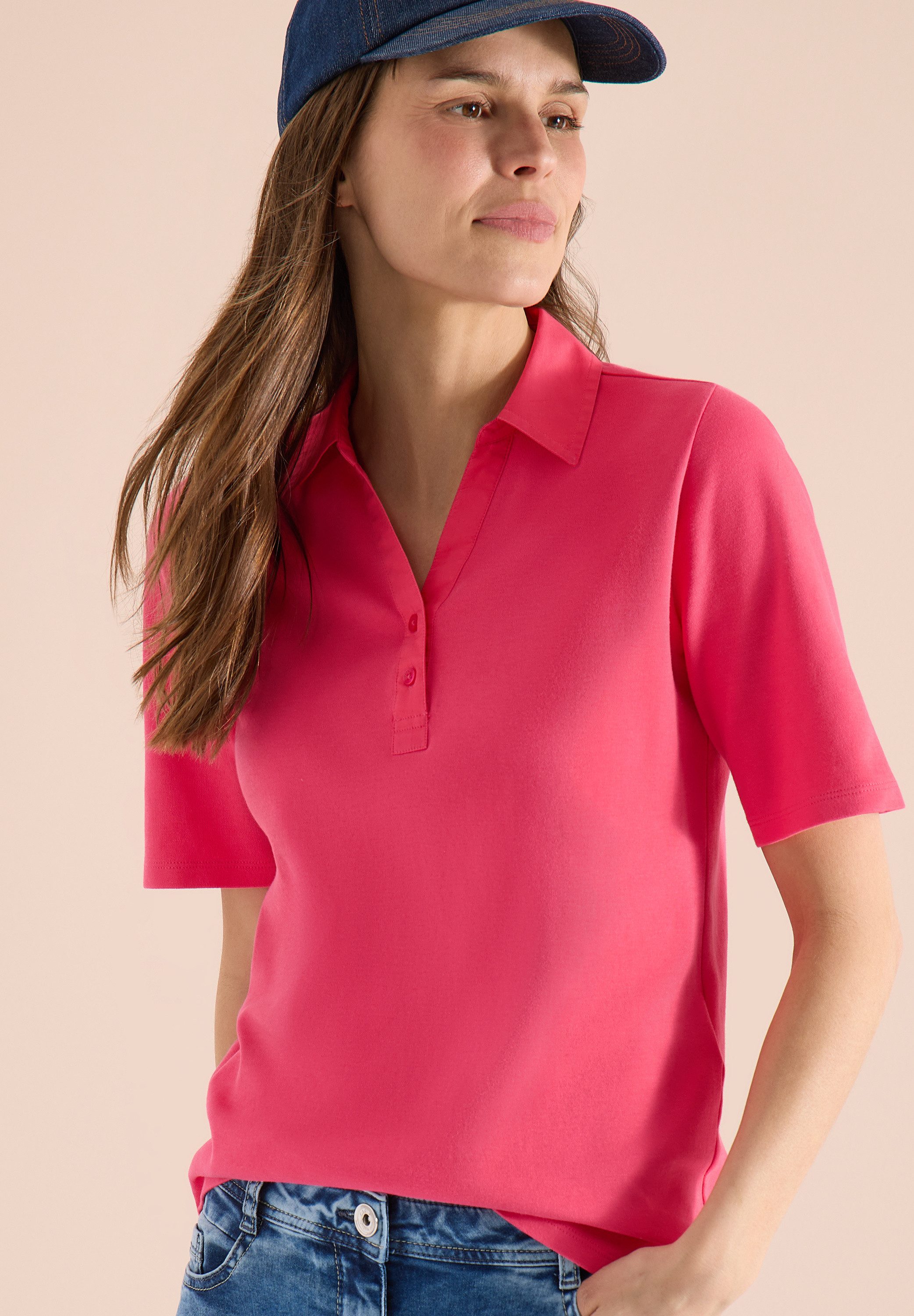 CECIL Poloshirt aus reiner Baumwolle