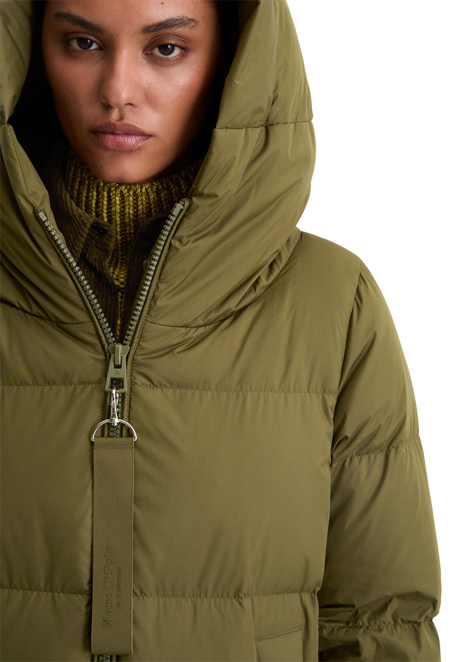 Marc O'Polo Daunenmantel am Saum mit seitlichen Zipper-Schlitzen
