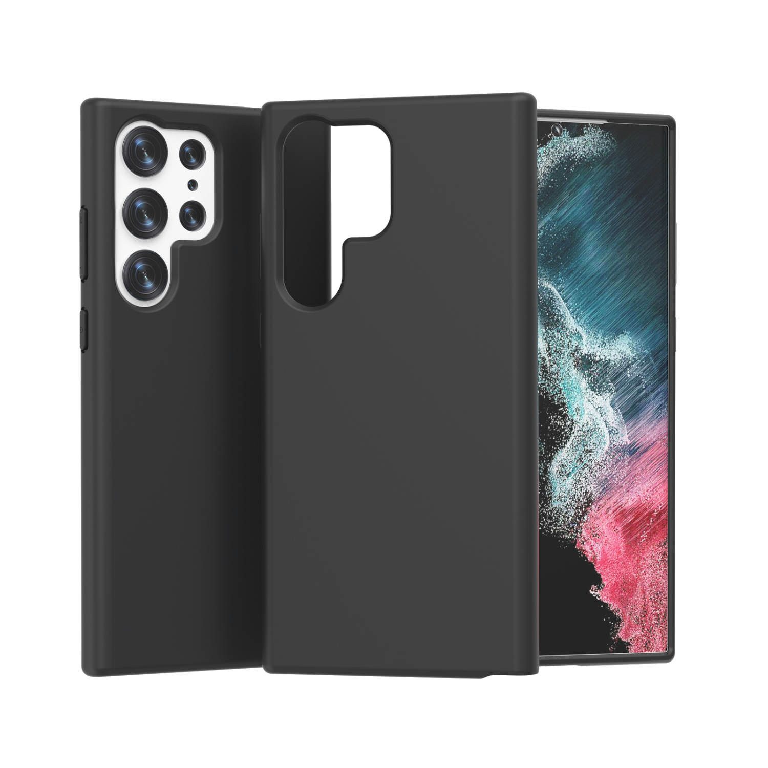 Wigento Handyhülle AUSWAHL Für Samsung Galaxy S23 Ultra Silikon Case TPU Hülle