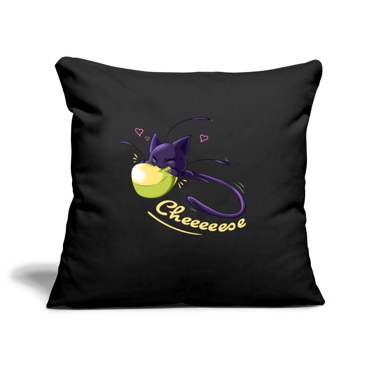 Spreadshirt Kissenbezug Miraculous Plagg Liebt Käse Camembert Kissenbezug 45x45 cm