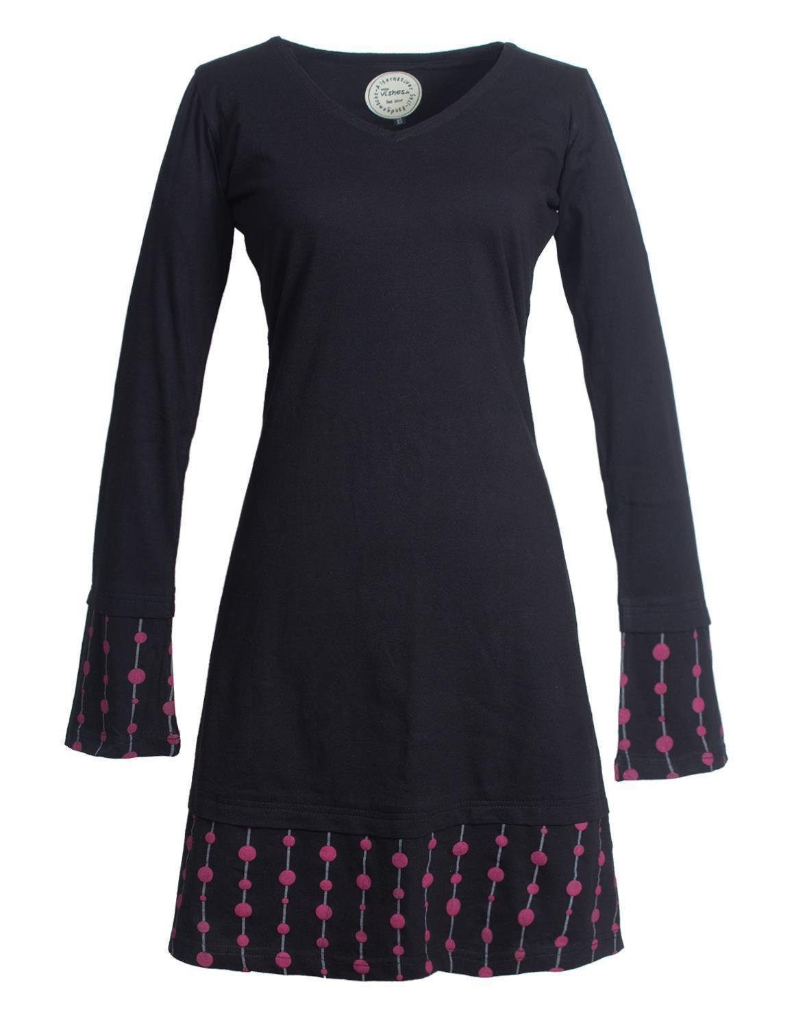Jerseykleid Lagenlook Jerseykleid Strickkleid Sweatshirt-Kleid