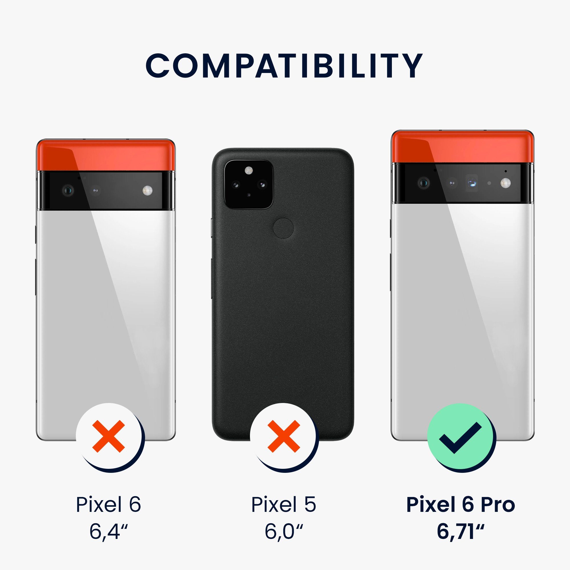 kwmobile Etui Hülle für Google Pixel 6 Pro, mit Metall Kette zum Umhängen - Silikon Handy Cover Case Schutzhülle