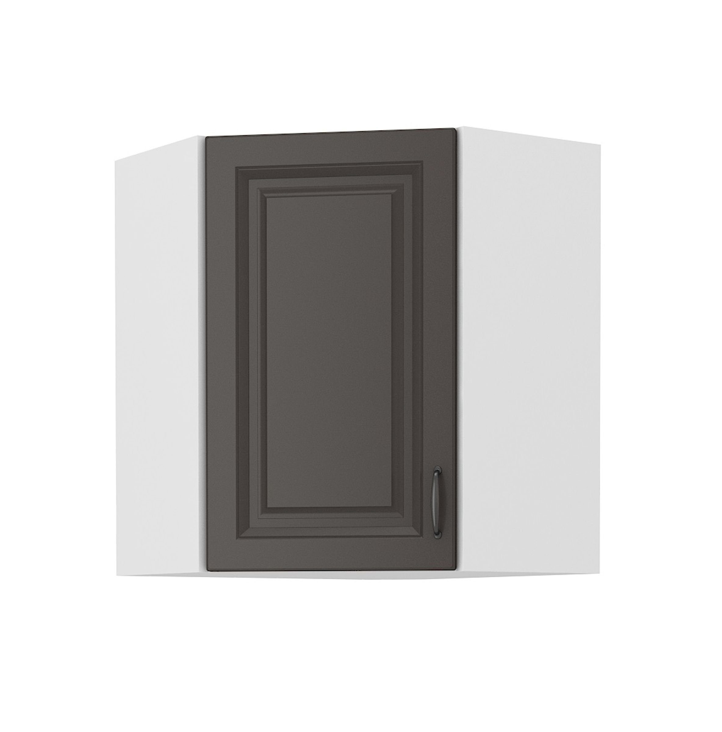 Küchen-Preisbombe Eckhängeschrank 58x58 cm Küche Stilo Grau Küchenzeile Küchenblock Einbauküche Landhaus | Hängeschränke