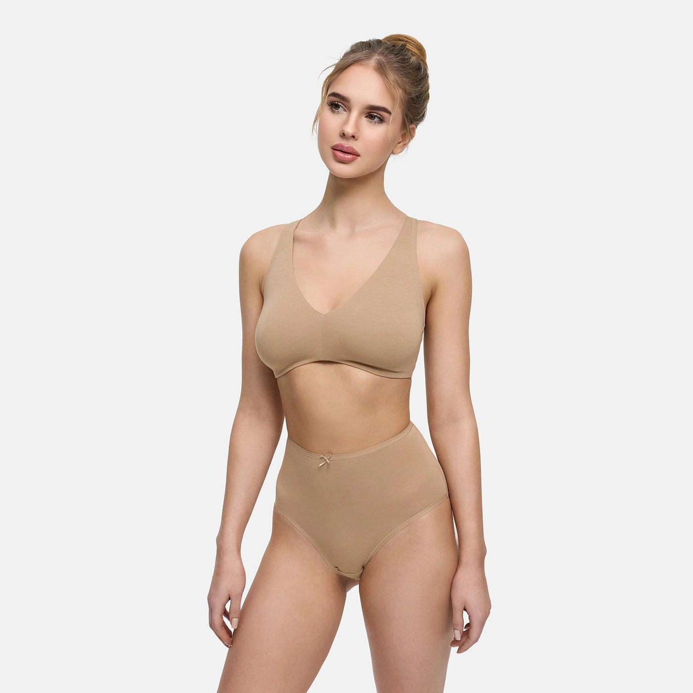 cfab by creamy fabrics High-Waist-Slip High-Waist Cotton Slip-Beige-3XL günstig online kaufen