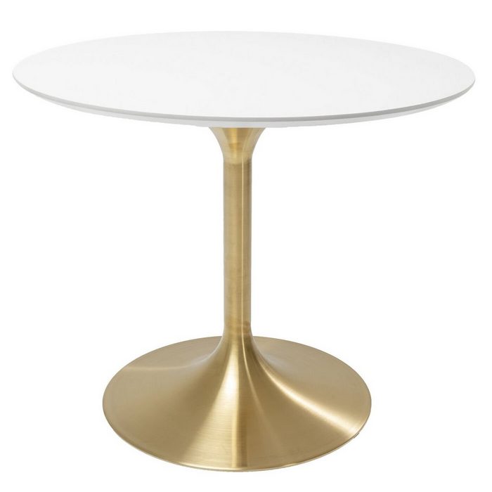 KARE Esstisch Tisch Invitation Set Weiß Messing 90cm