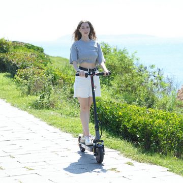 EVERCROSS TECH E-Scooter EV85F mit Straßenzulassung (ABE), 8,5'' klappbarer Elektroroller, mit APP, 7,8AH AKKU, 400W Motor, 15KG Gewicht, Zwei Stoßdämpfer